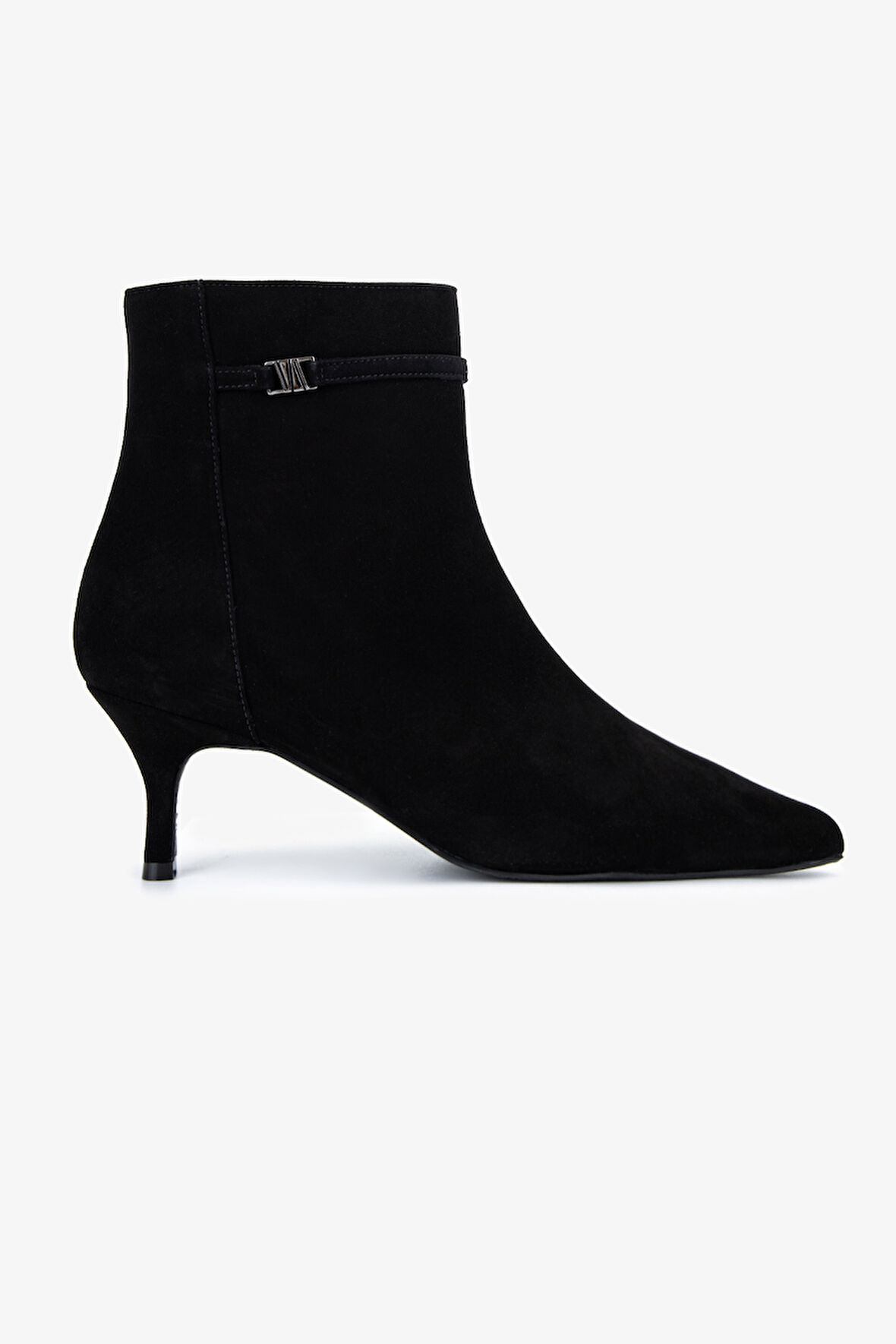 Valmenti Kadın Hakiki Deri Siyah Süet Topuklu Bot 1096 9840 BN BOT SK25-26 SIYAH SUET