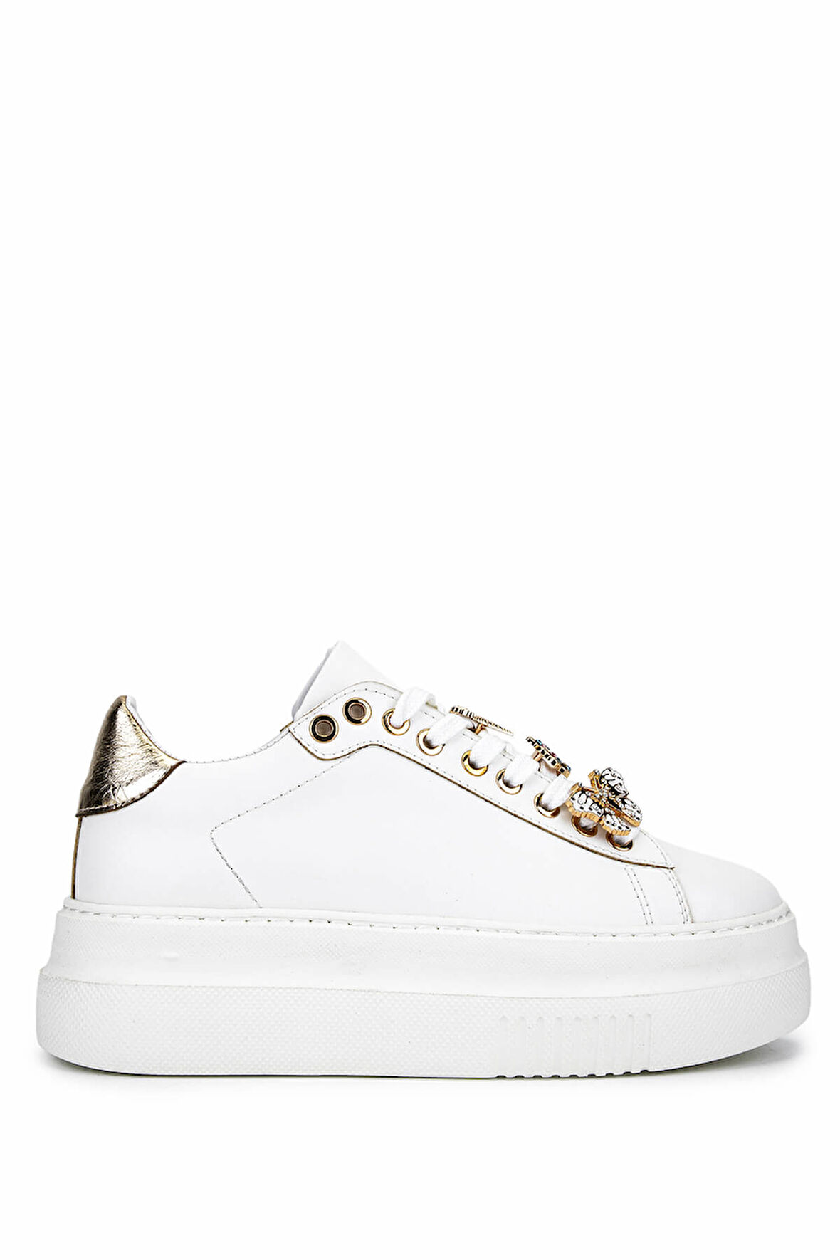 Tamer Tanca Kadın Suni Deri Beyaz Sneakers & Spor Ayakkabı 1009 2210 BN AYK SK25-26 BEYAZ ANL