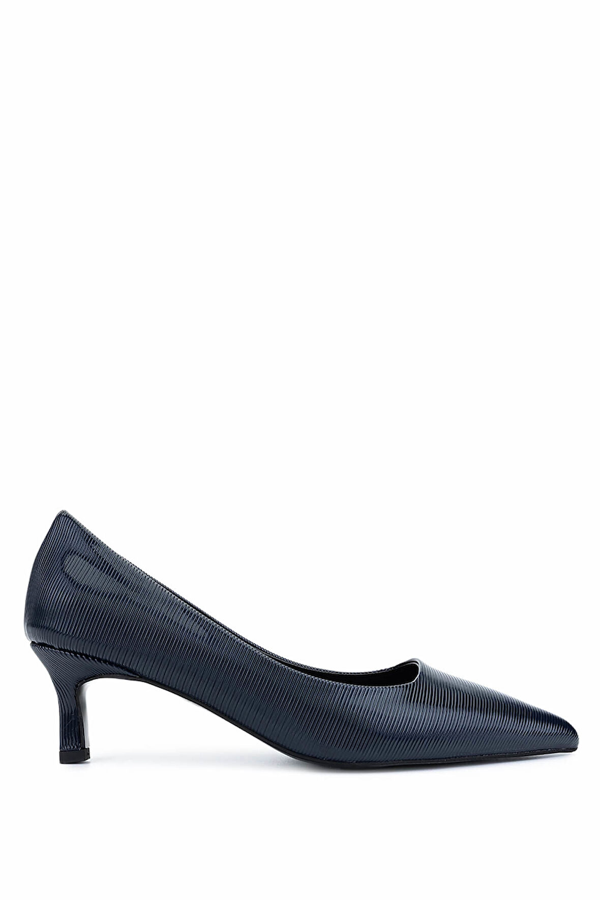 Tamer Tanca Kadın Suni Deri Lacivert Topuklu Ayakkabı 735 8318 BN AYK SK25-26 LACIVERT