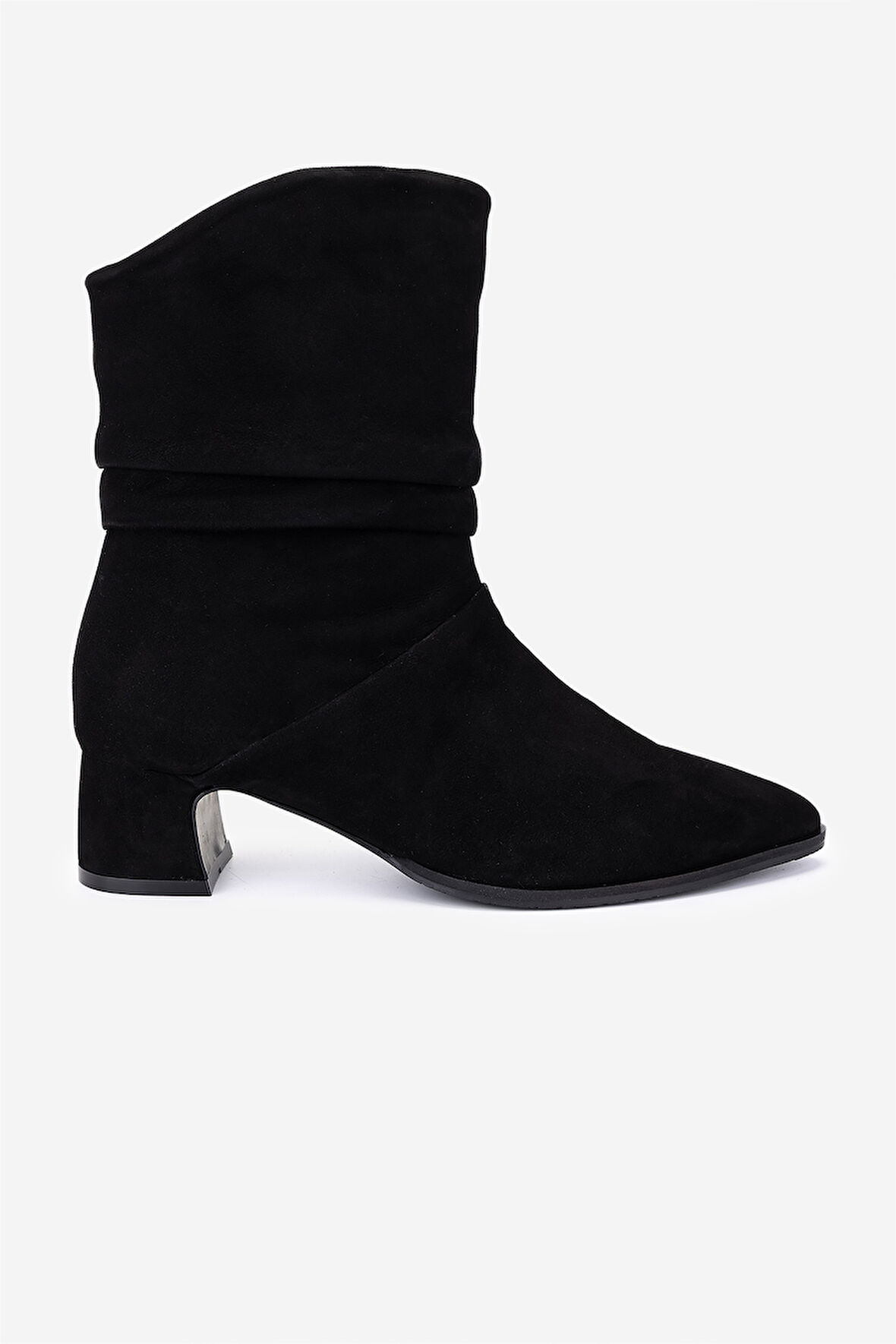 Valmenti Kadın Hakiki Deri Siyah Süet Topuklu Bot 51 8056 BN BOT SK25-26 SIYAH SUET