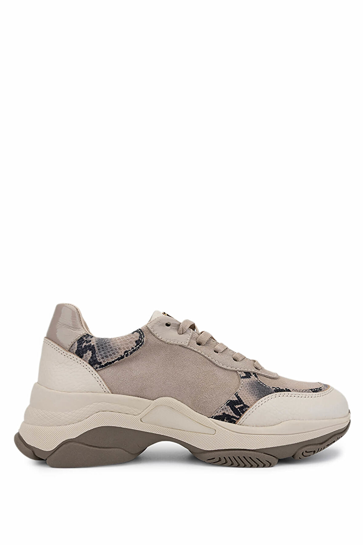 Tamer Tanca Kadın Hakiki Deri Bej Süet Sneakers & Spor Ayakkabı 154 3382 BN AYK SK25-26 BEJ SUET