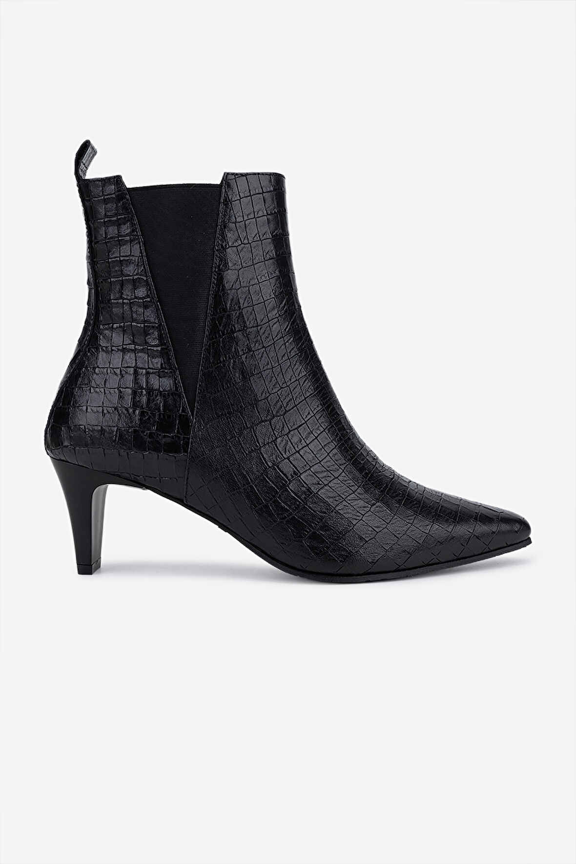 Valmenti Kadın Hakiki Deri Siyah Kroko Klasik Bot 33 4005 BN BOT SK25-26 SIYAH KROKO
