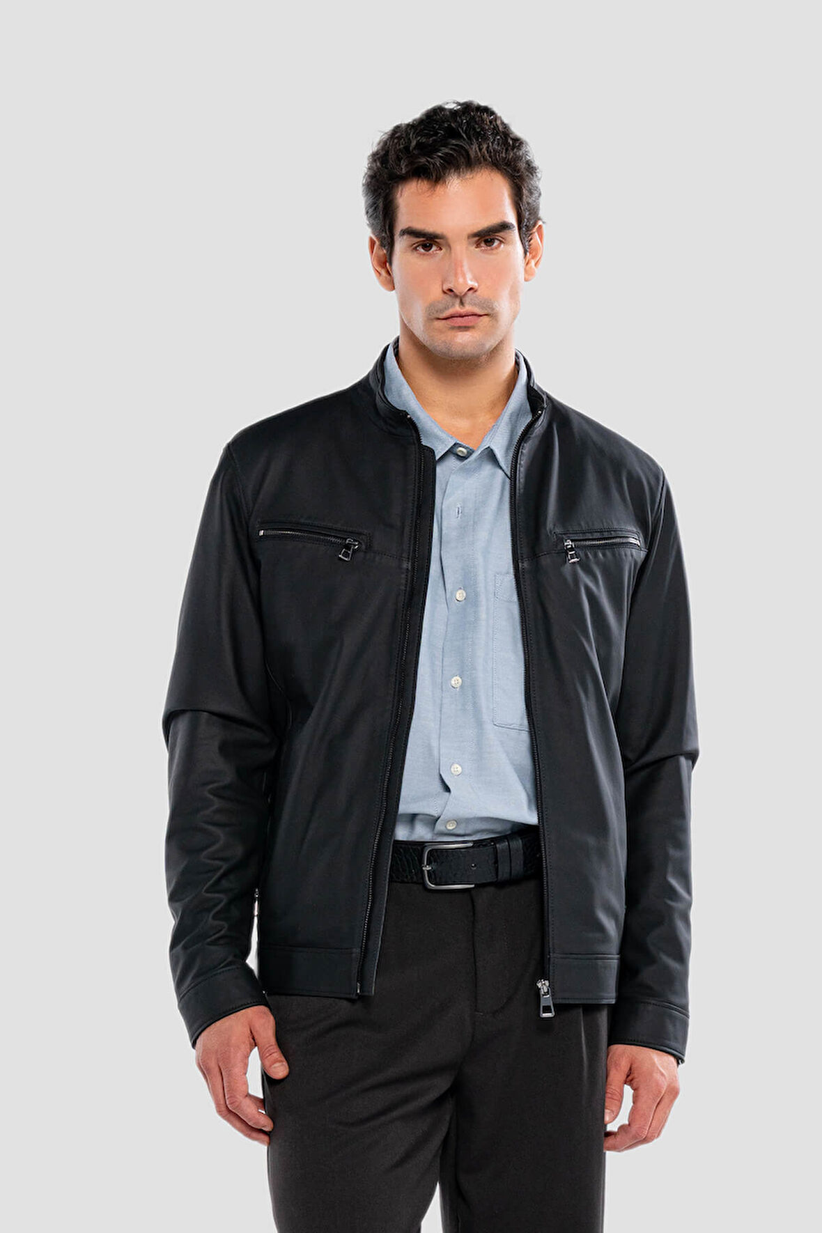 Tamer Tanca Erkek Hakiki Deri Siyah Deri Mont 571 SMR 768  ERK DR MONT SK25/26 SIYAH TAFTA