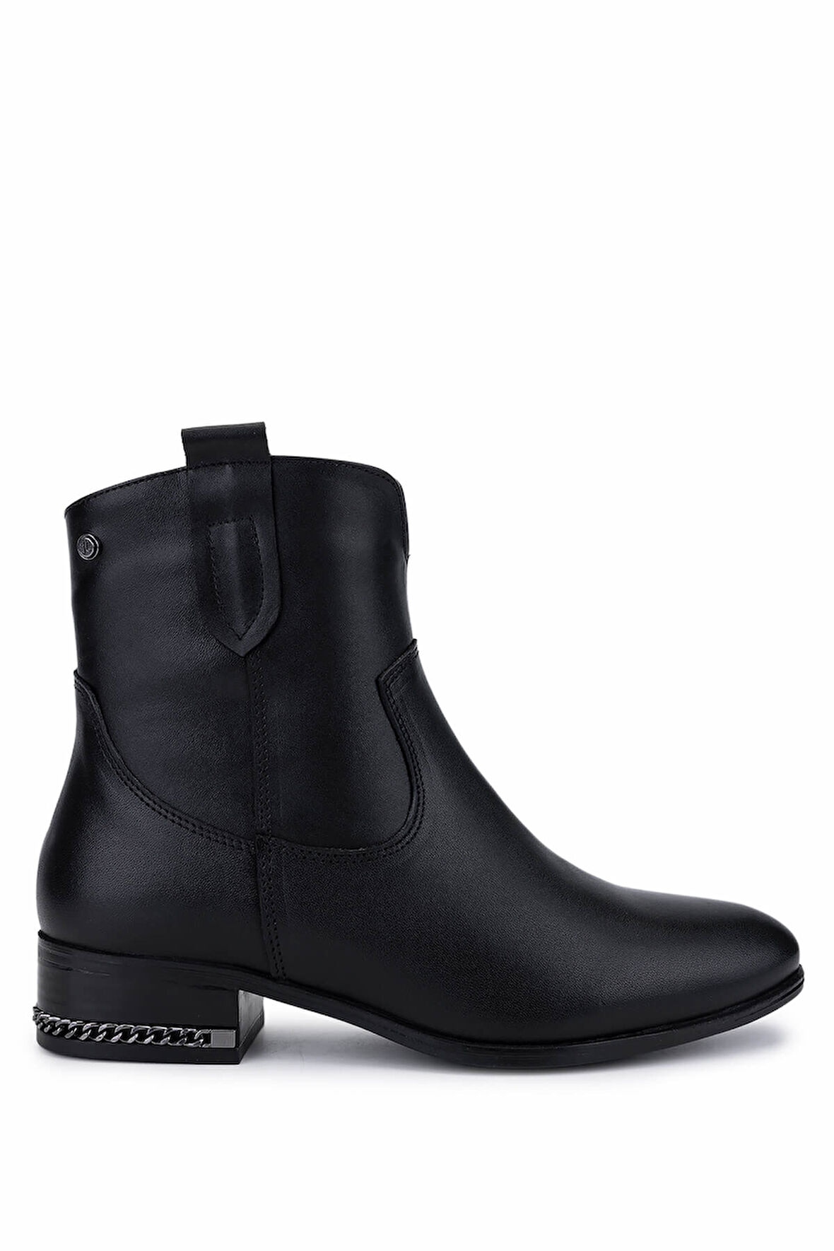 Tamer Tanca Kadın Hakiki Deri Siyah Deri Topuklu Bot 322 2152713 BN BOT SK25-26 SIYAH DR