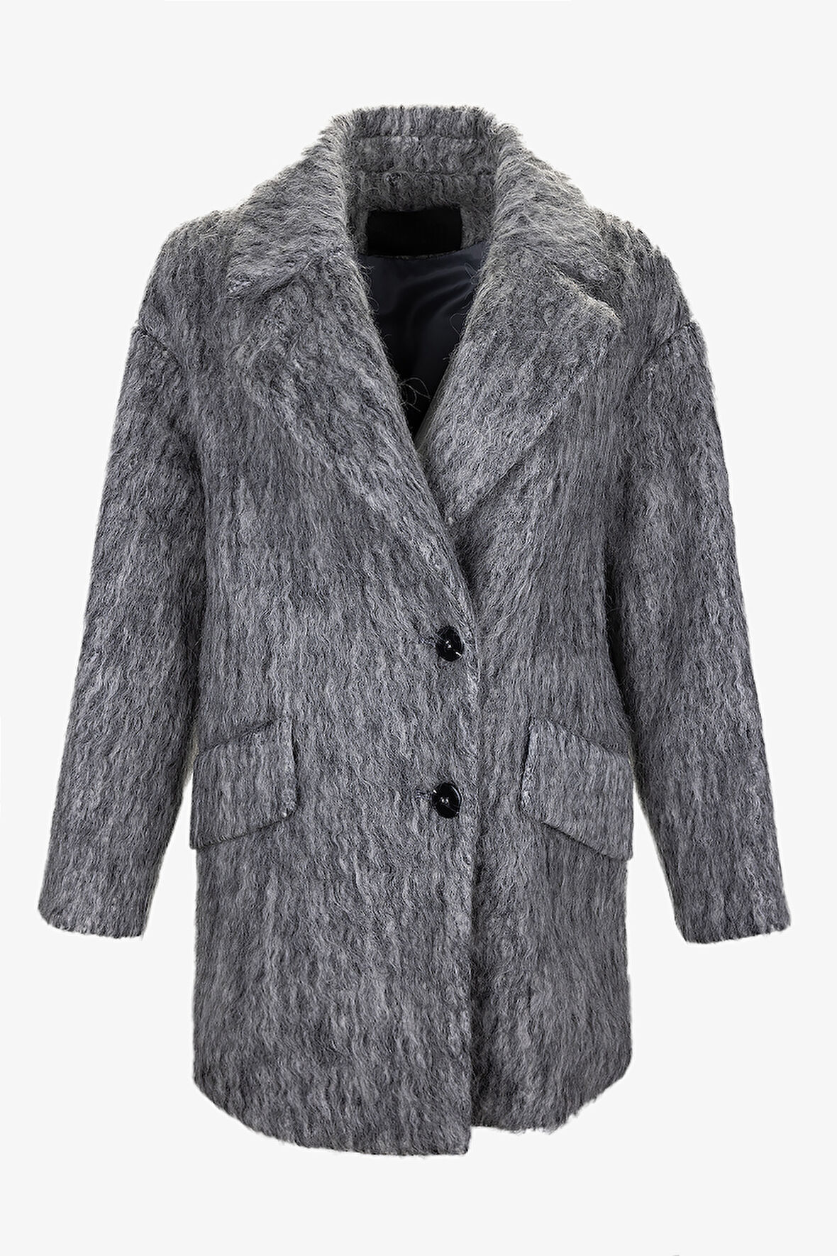 Valmenti Kadın Tekstil Gri Kaban Mont 616 85762 BN KABAN SK25/26 GRI