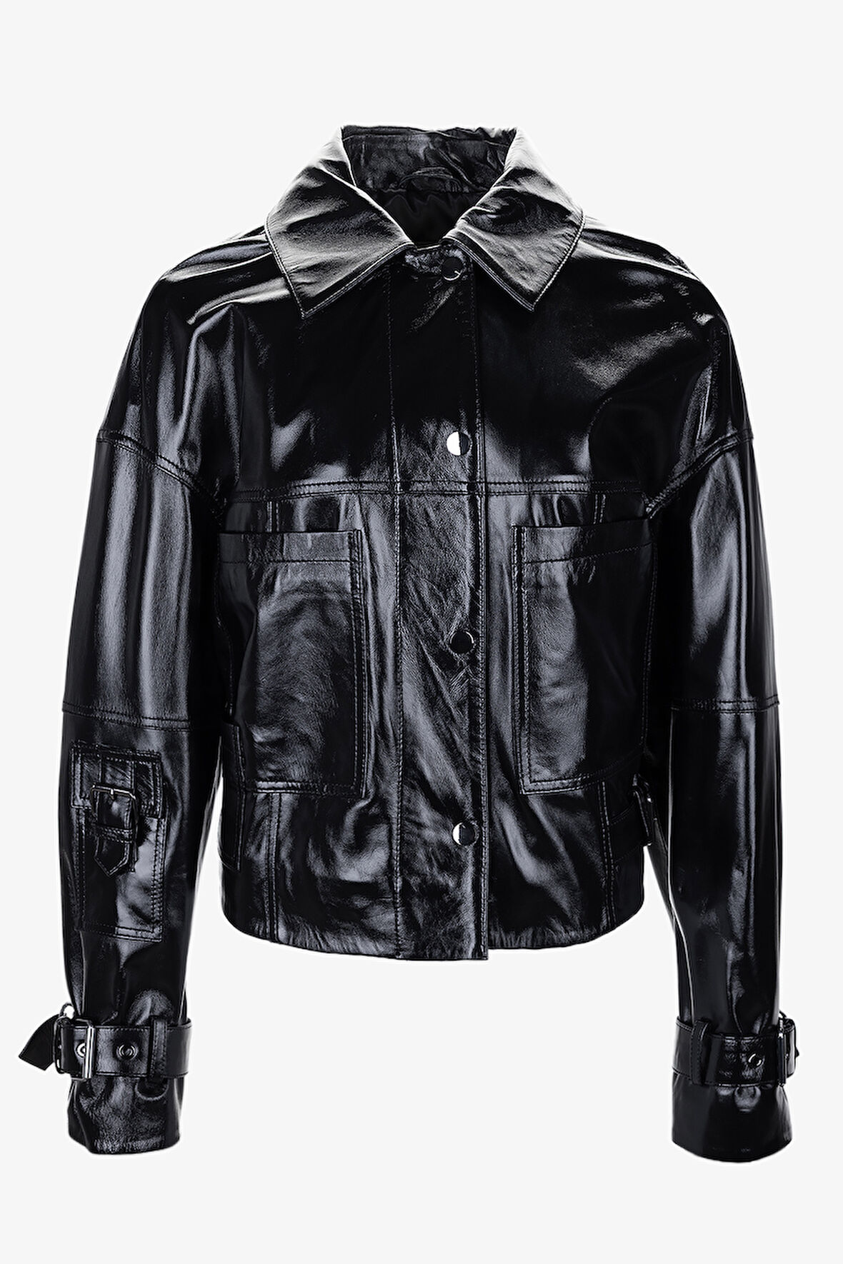 Valmenti Kadın Siyah Deri Mont 616 Z-4043 BN DERIMONT SK25/26 BLACK ZENO ZIG