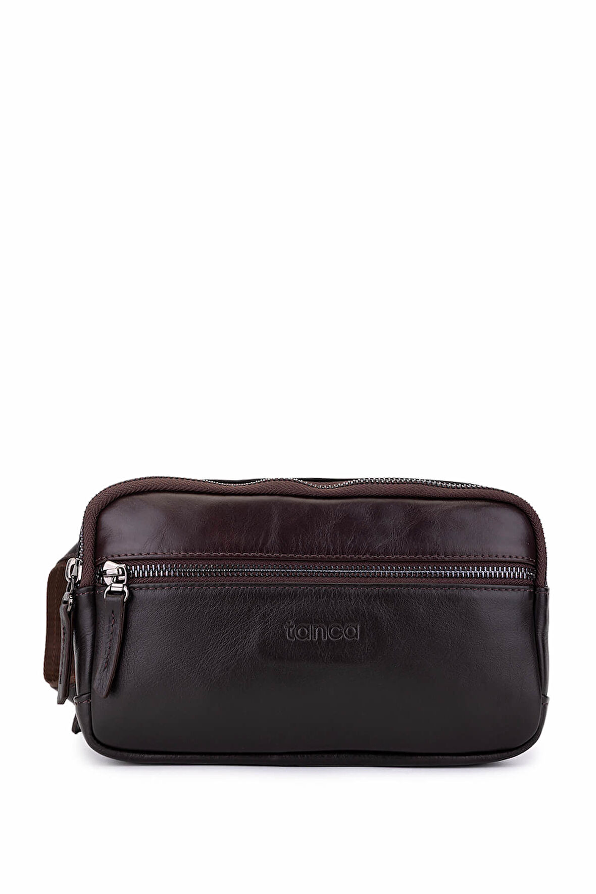 Tamer Tanca Erkek Hakiki Deri Kahverengi El Çantası 147 1197 ERK CNT SK25-26 KAHVE DR