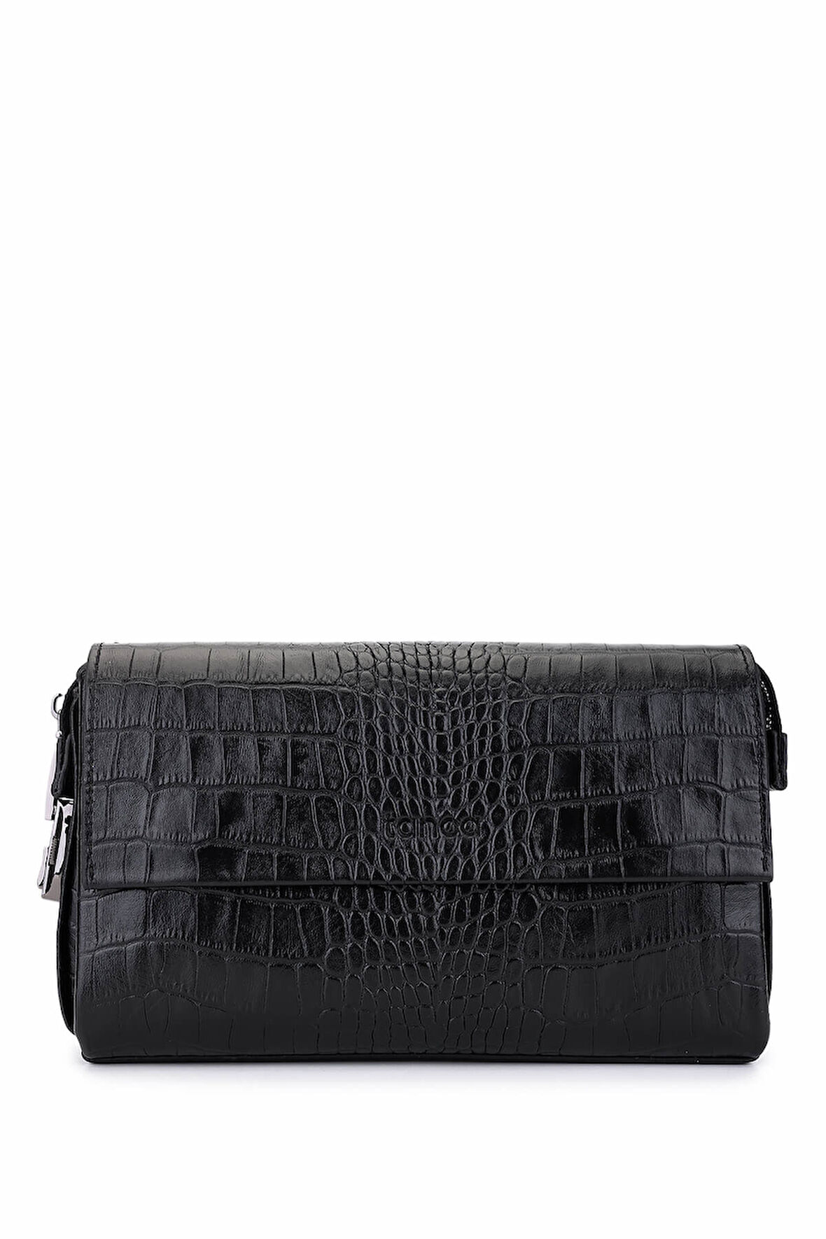 Tamer Tanca Erkek Hakiki Deri Siyah Kroko El Çantası 147 899 ERK CNT SK25-26 SIYAH KROKO
