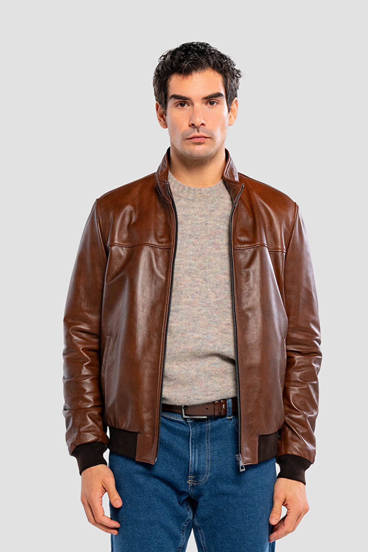 Tamer Tanca Erkek Hakiki Deri Fındık Deri Mont 415 KLJ-2575 ERK DR MONT Y25 FINDIK DR