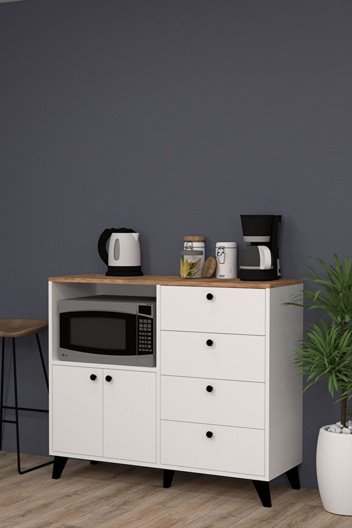 RANA CEKMECELİ MIKRODALGA FIRIN DOLABI