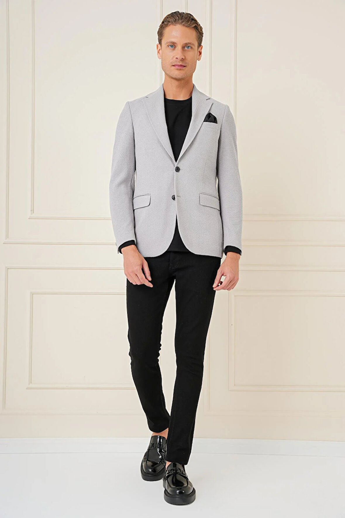 C 686 Slim Fit Gri Spor Ceket