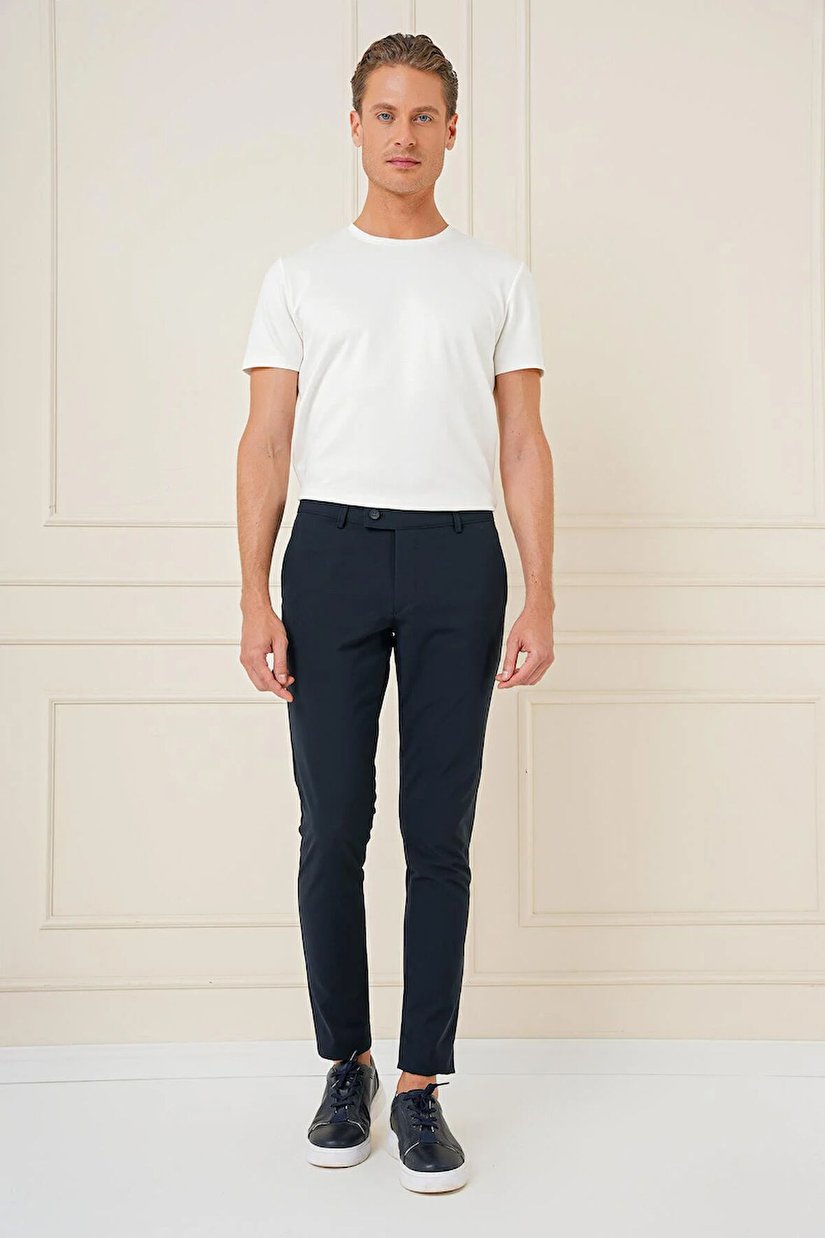 P 1161 Slim Fit Lacivert Klasik Pantolon