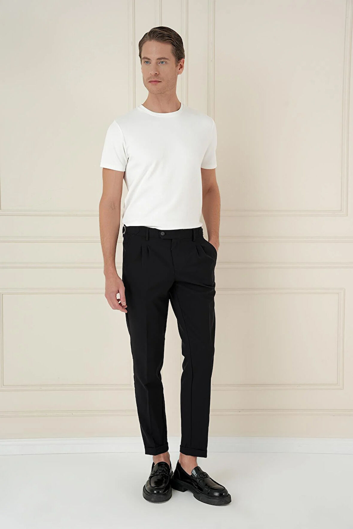 P 1162 Slim Fit Siyah Klasik Pantolon