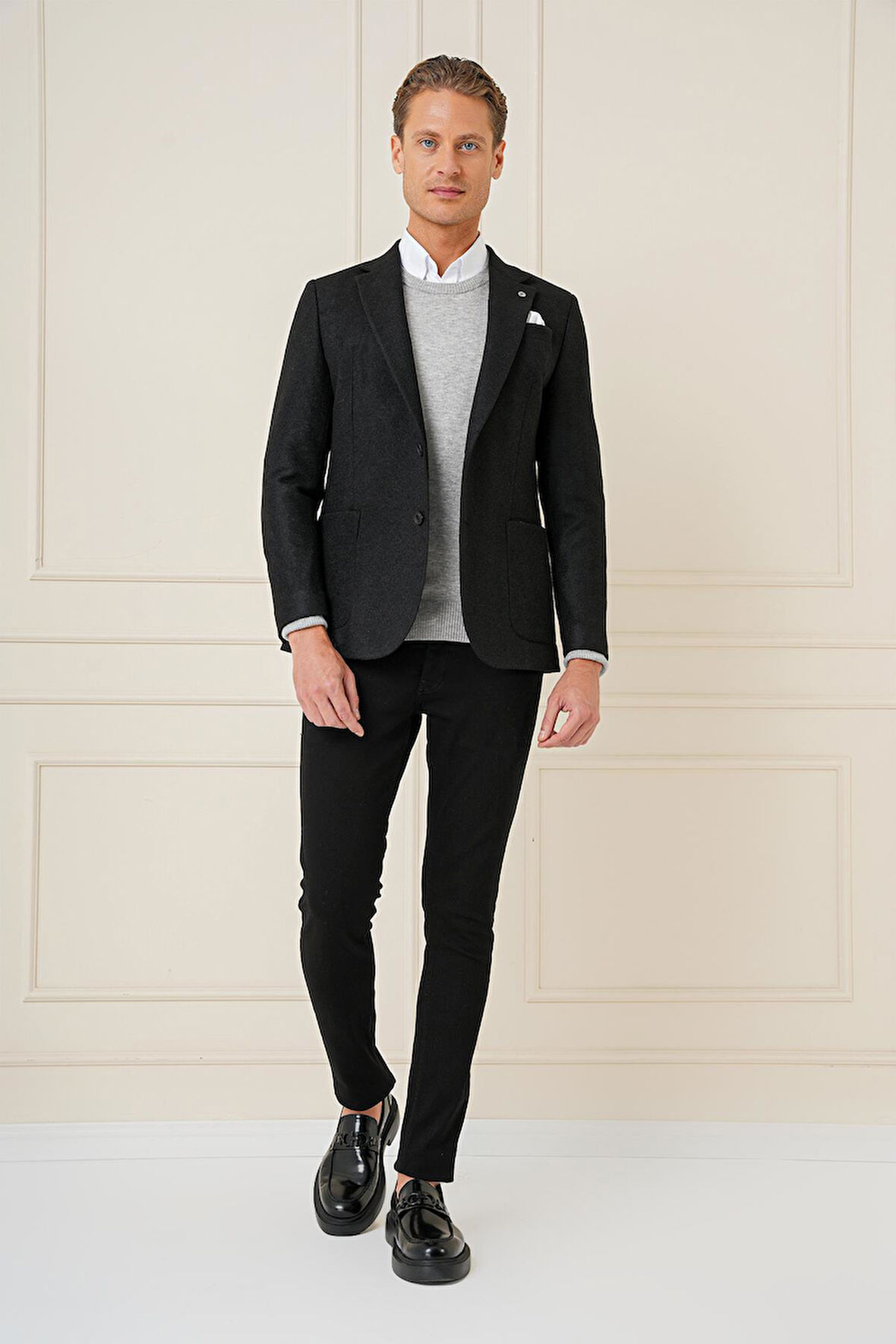 C 689 Slim Fit Siyah Spor Ceket