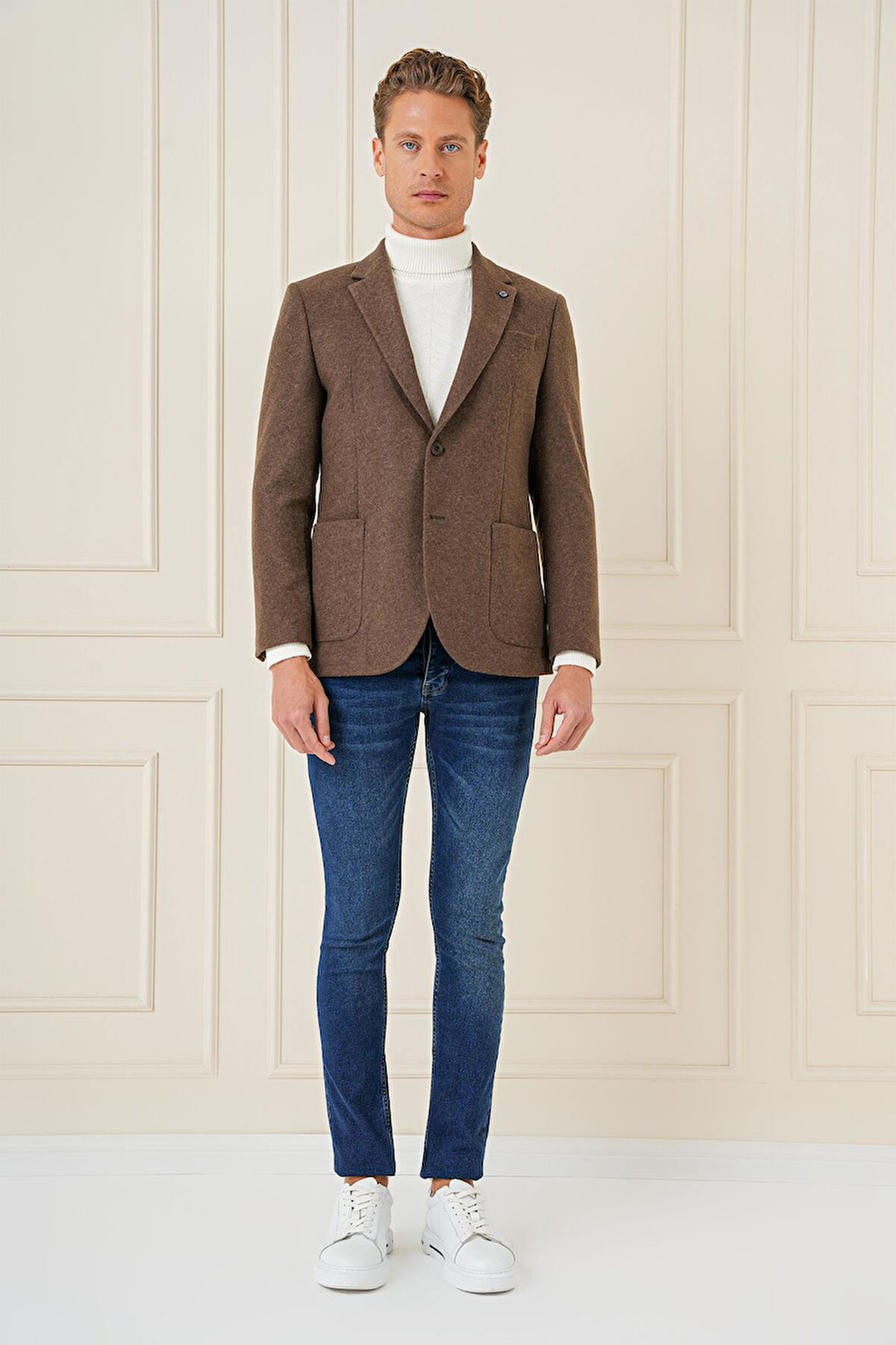 C 689 Slim Fit Kahve Spor Ceket