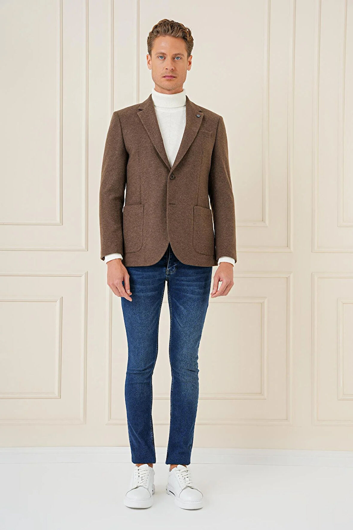 C 689 Slim Fit Kahve Spor Ceket