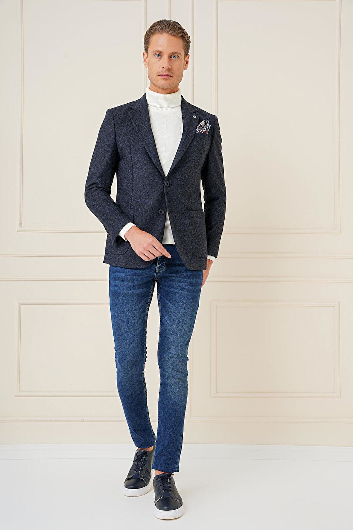 C 689 Slim Fit Lacivert Spor Ceket