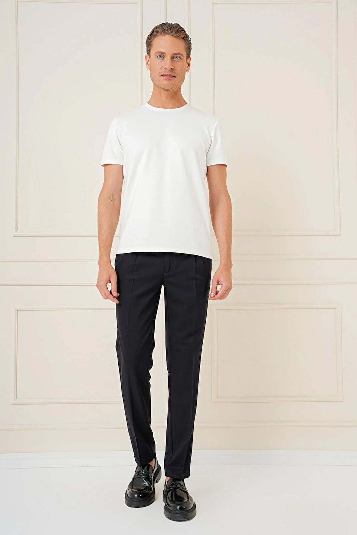 P 1164 Slim Fit Siyah Klasik Pantolon
