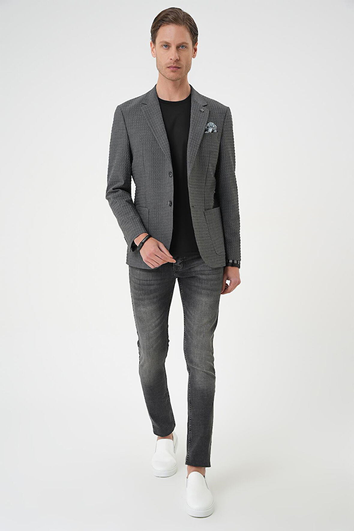 C 695 Slim Fit Antrasit Spor Ceket