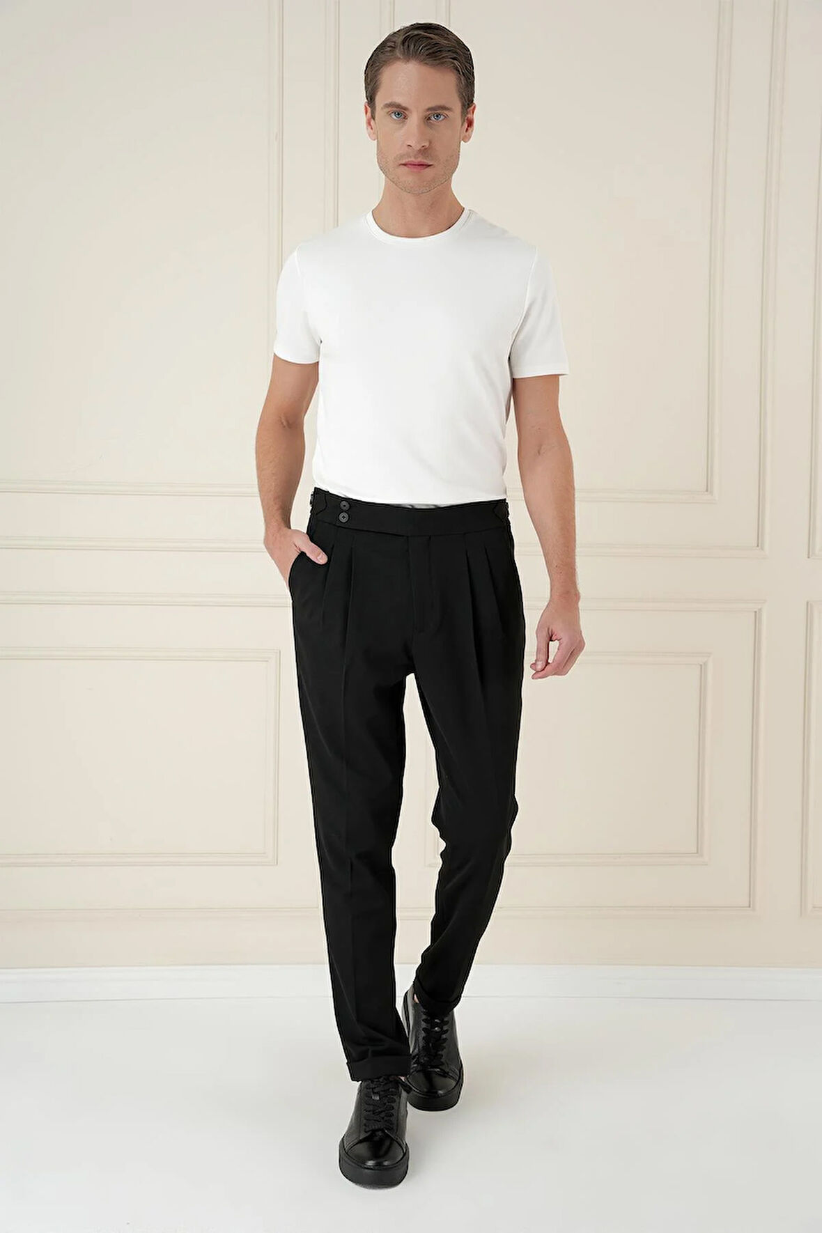 P 1167 Slim Fit Siyah Spor Pantolon