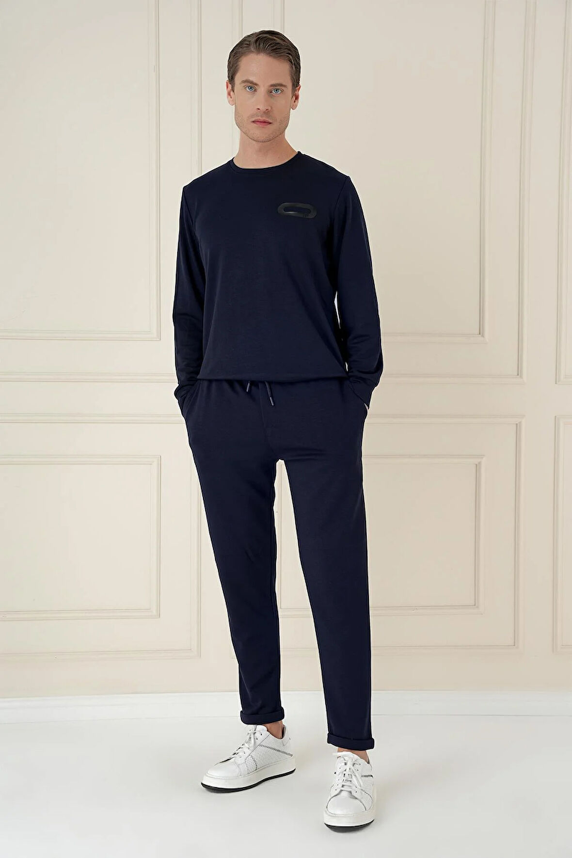 TS 888 Slim Fit Lacivert Spor T-Shirt