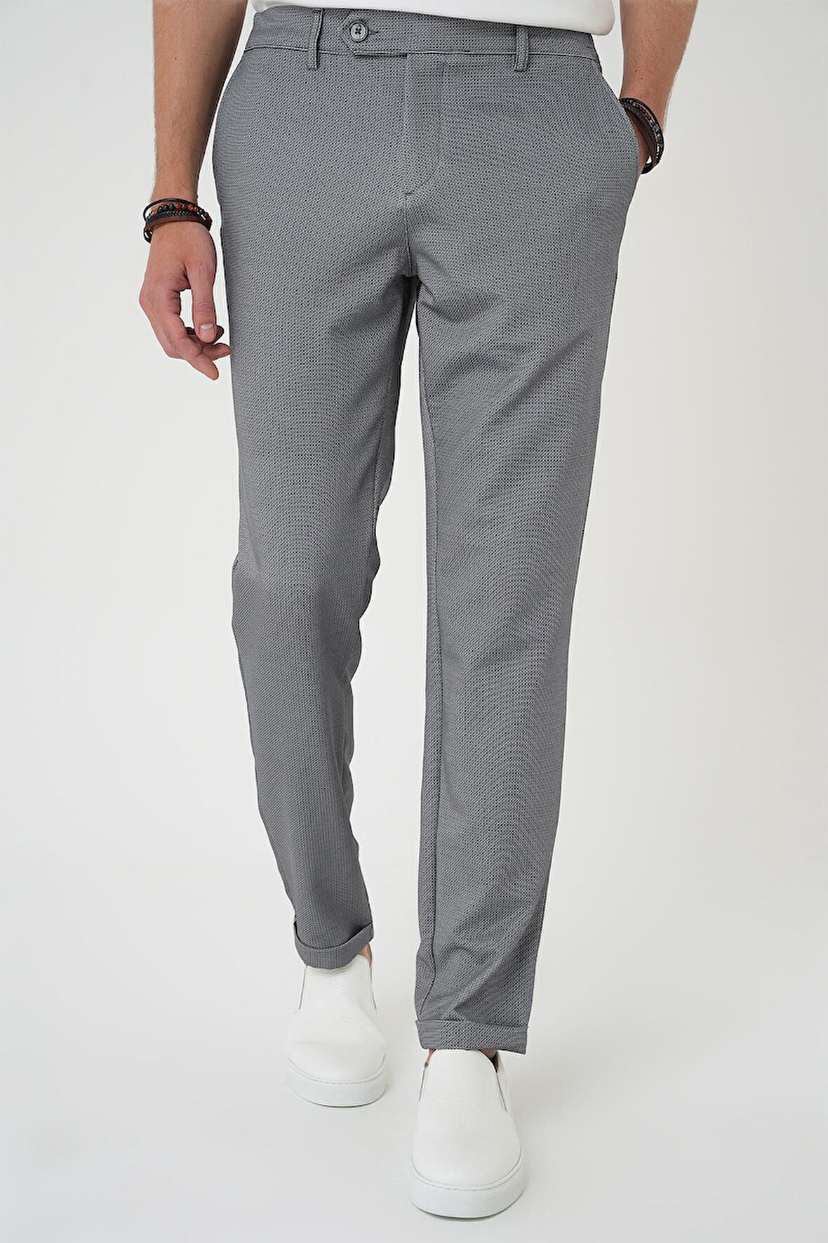 Comfort Fit Beli Lastikli Siyah Jogger Pantolon  P 1181