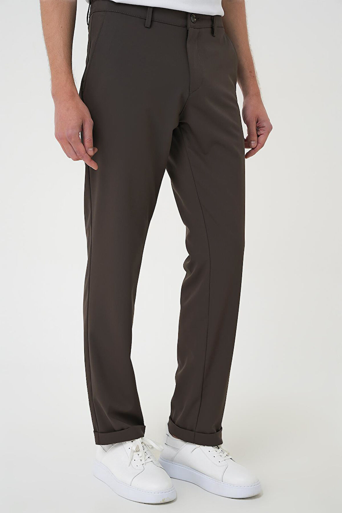 Comfort Fit Beli Lastikli Toprak Jogger Pantolon  P 1185