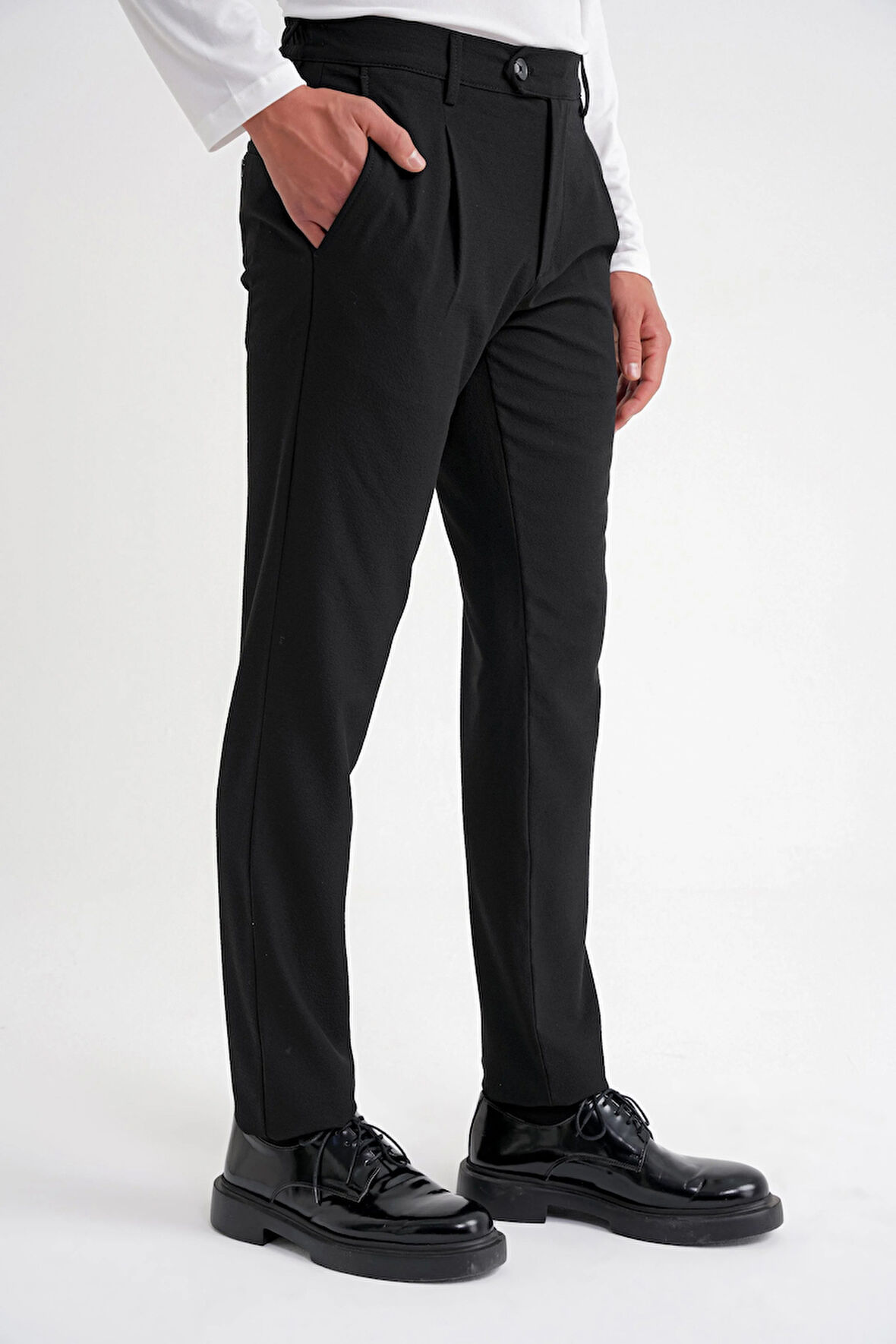 P 1174 PANTOLON Comfort SİYAH-1 CASUAL