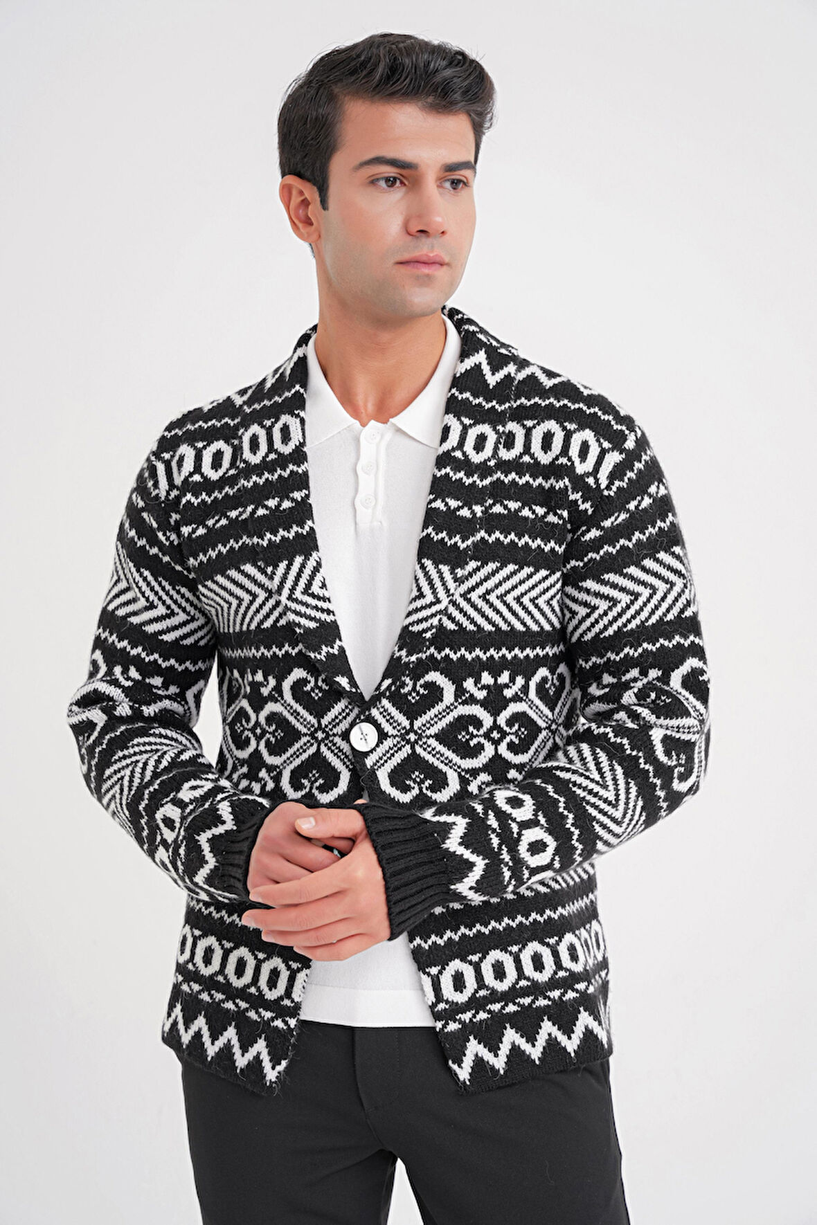 TRİKO CEKET 03 Comfort SİYAH