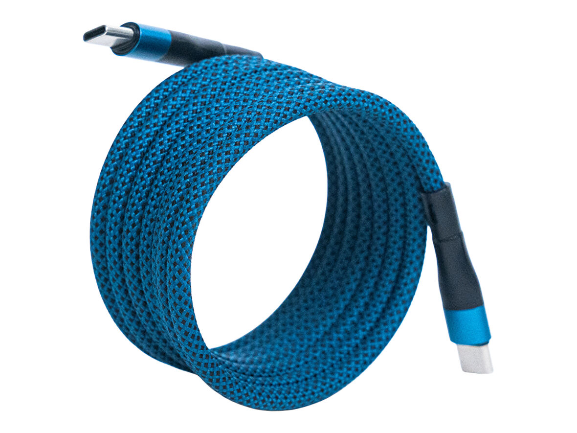 BMCC-03 Mavi Manyetik USB-C-USB-C Kablo – 2 m, 60 W Hızlı Şarj