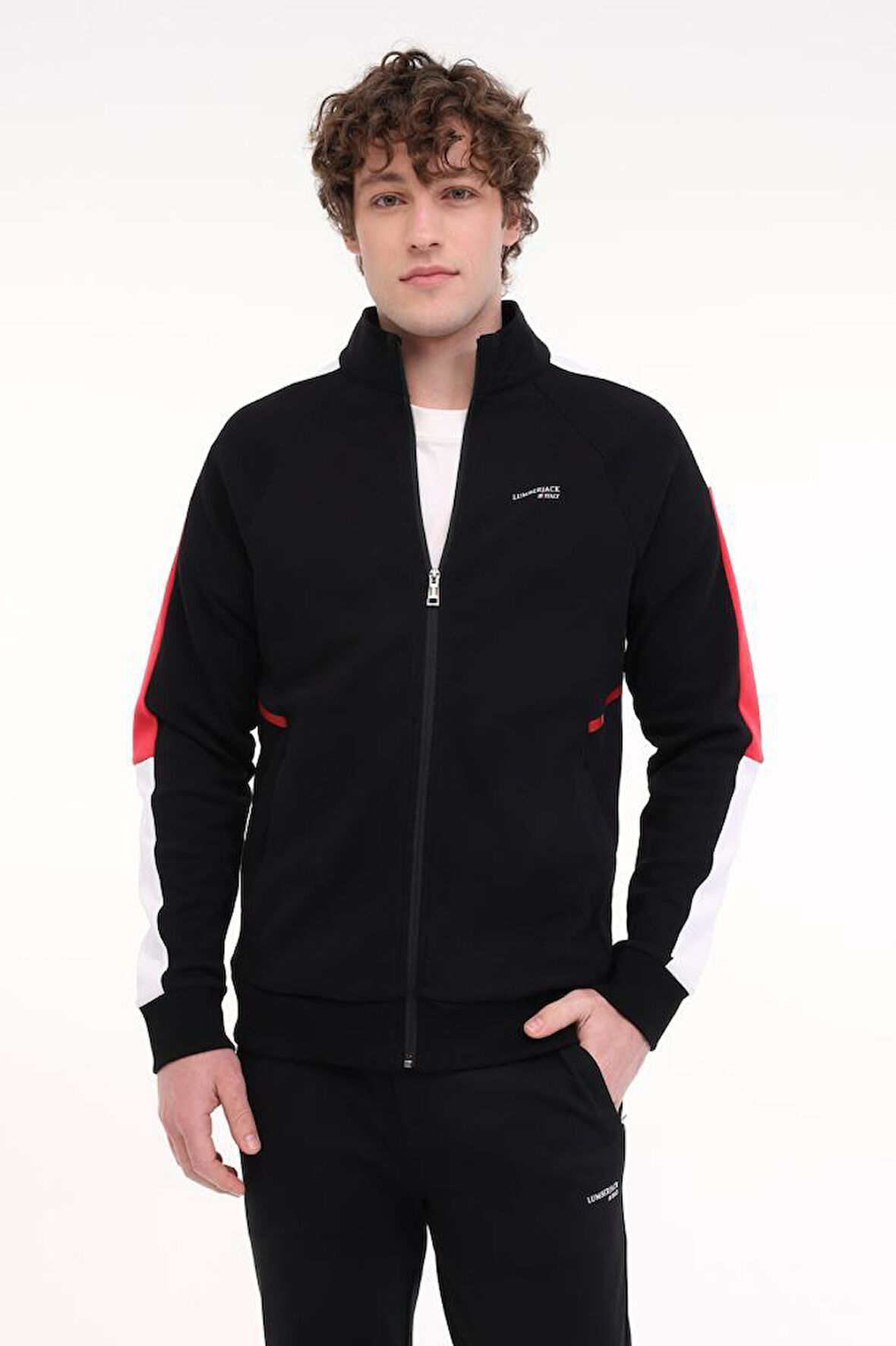 Lumberjack ML MATTE 18ITL426 5FX 101940292 Erkek Eşofman Üstü Siyah S-XXL 