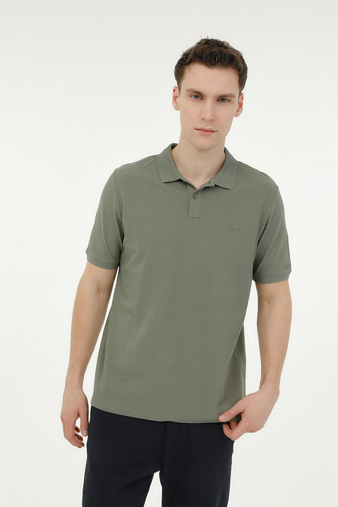 LUMBERJACK MB CT953 POLO T-SH 5FX ERKEK KISA KOL POLO TİŞÖRT HAKİ