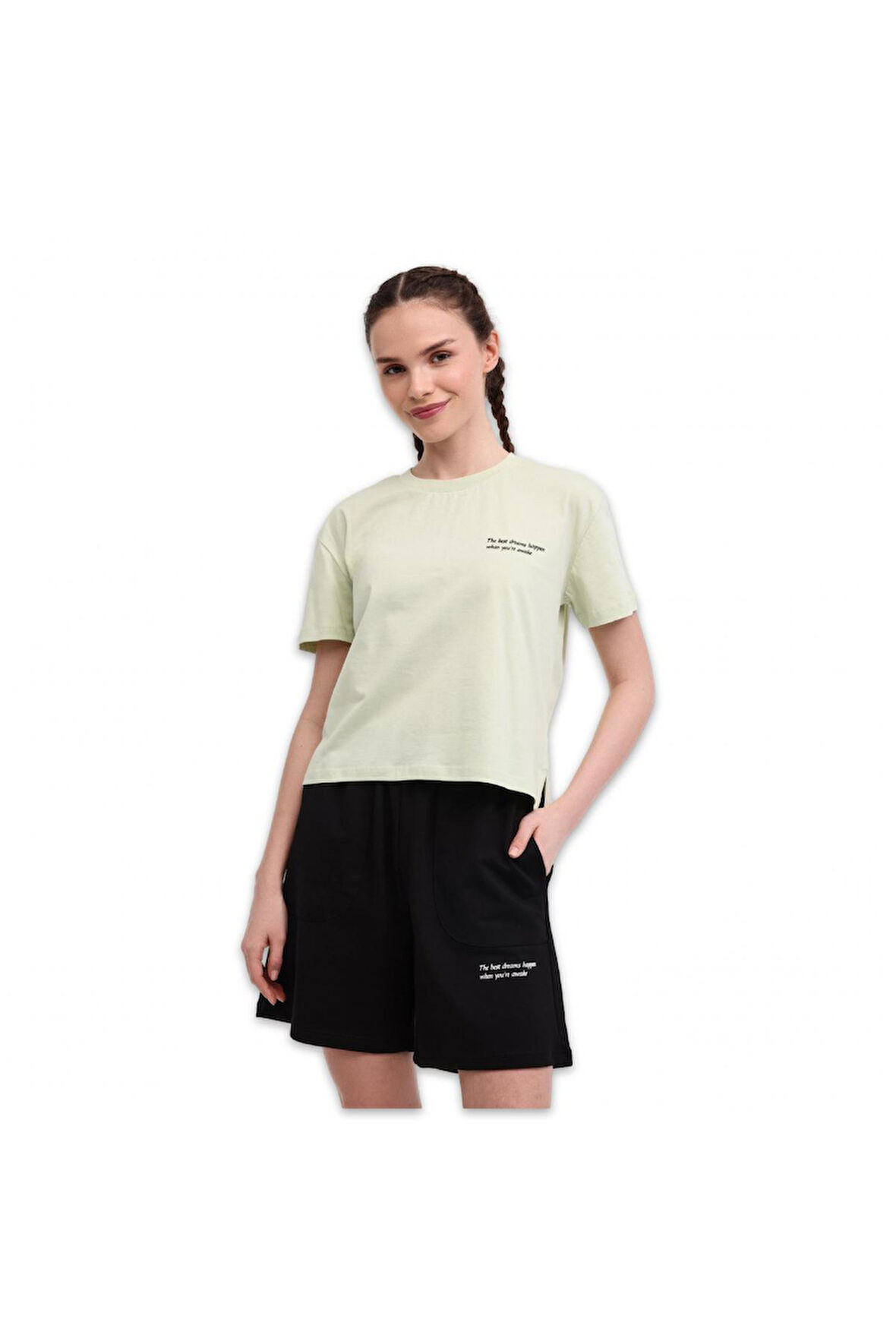 Lumberjack 5M Wl Anna 11 5Fx Açık Yeşil Kadın T-Shirt