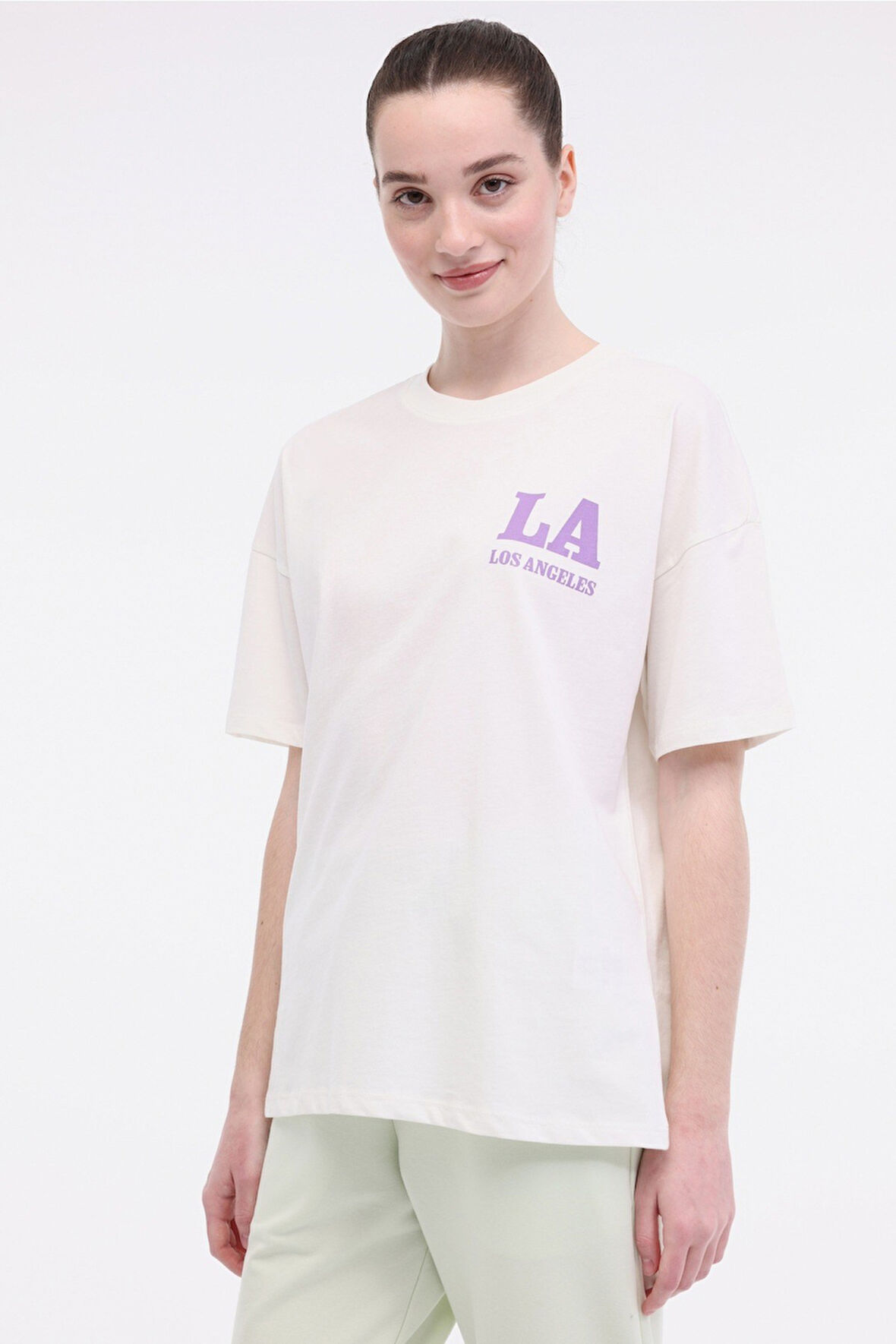 Kınetıx 5M Wl Marıanne 11Ssk104 5Fx Ekru Kadın Kkol t-shirt