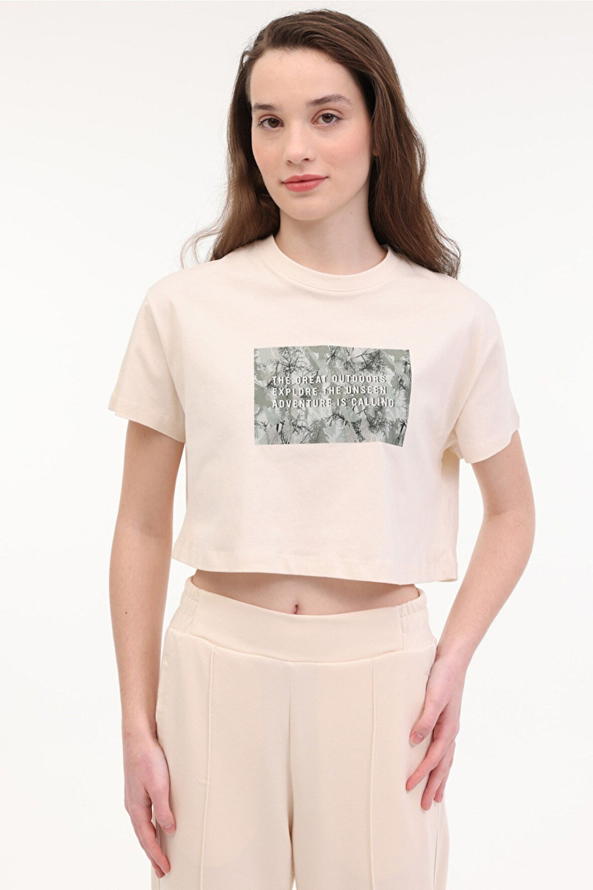 Lumberjack 5M Wl Rena 11Outss25105 5Fx Bej Kadın Kkol t-shirt