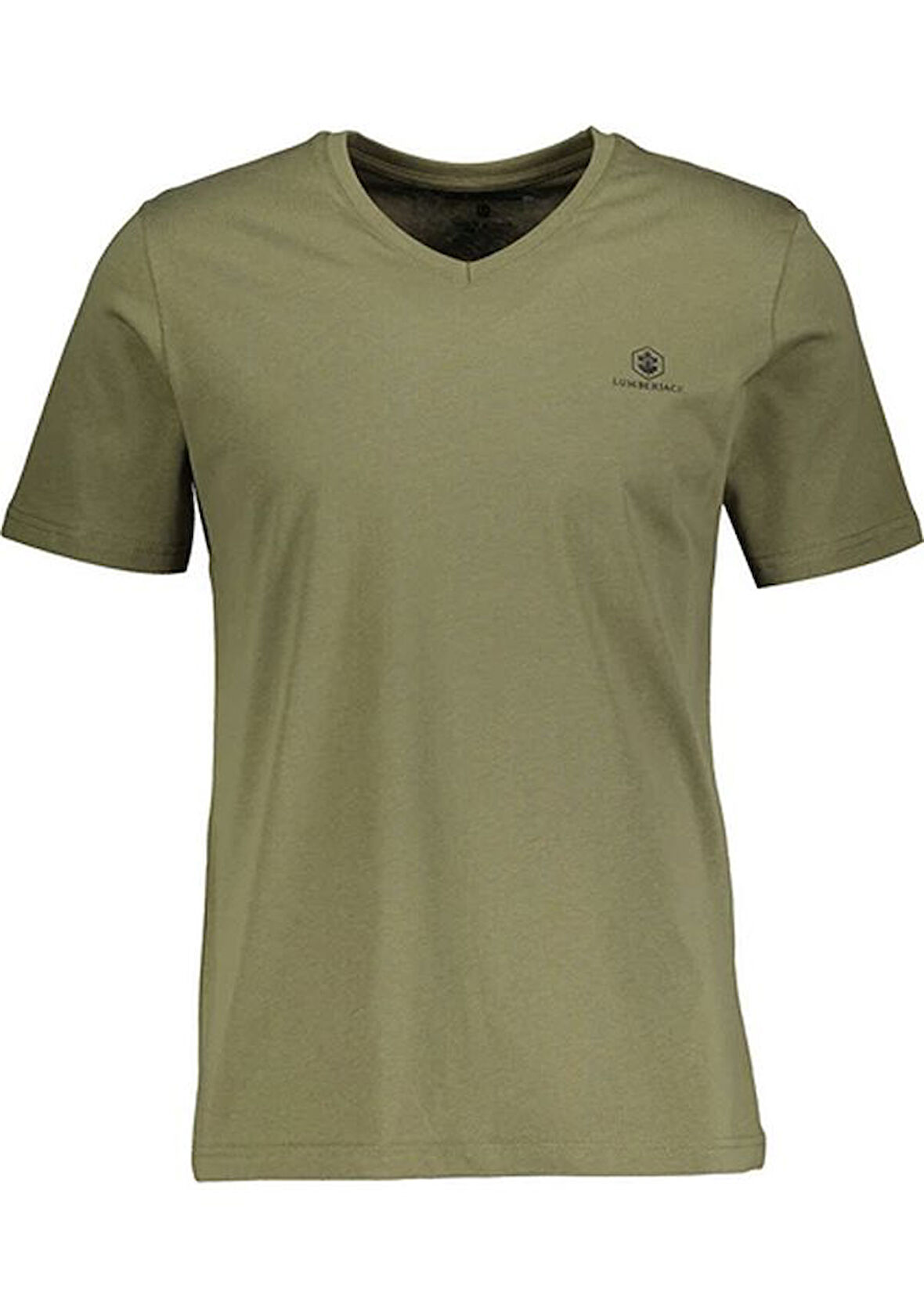 Lumberjack 5Fx CT106 Basic V Neck Tişört Haki Erkek Kısa Kol Tişört 101939413