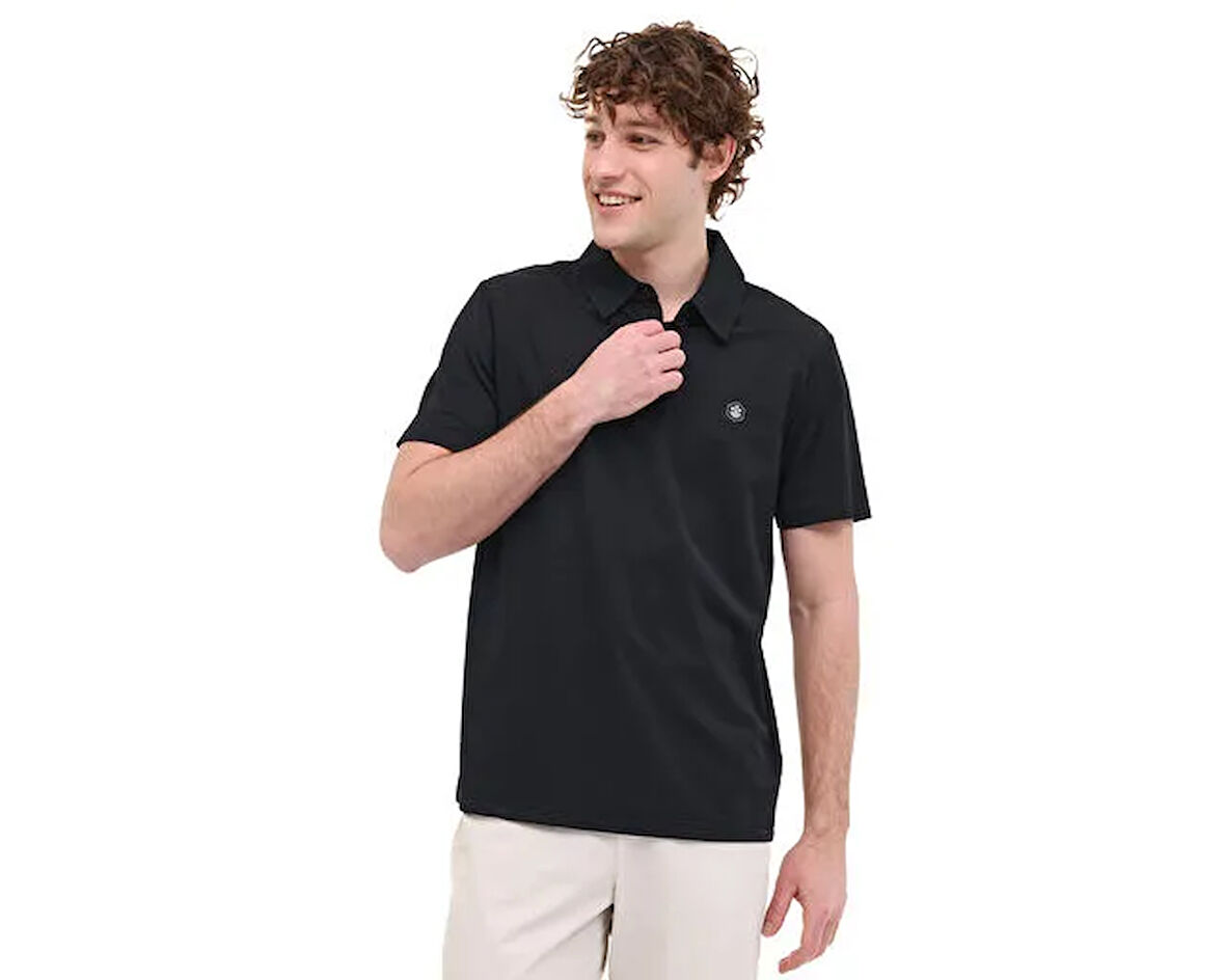 Lumberjack 5M Mb Girt 12P23001 5Fx Erkek Günlük Polo Yaka Tişört 101983479 Siyah