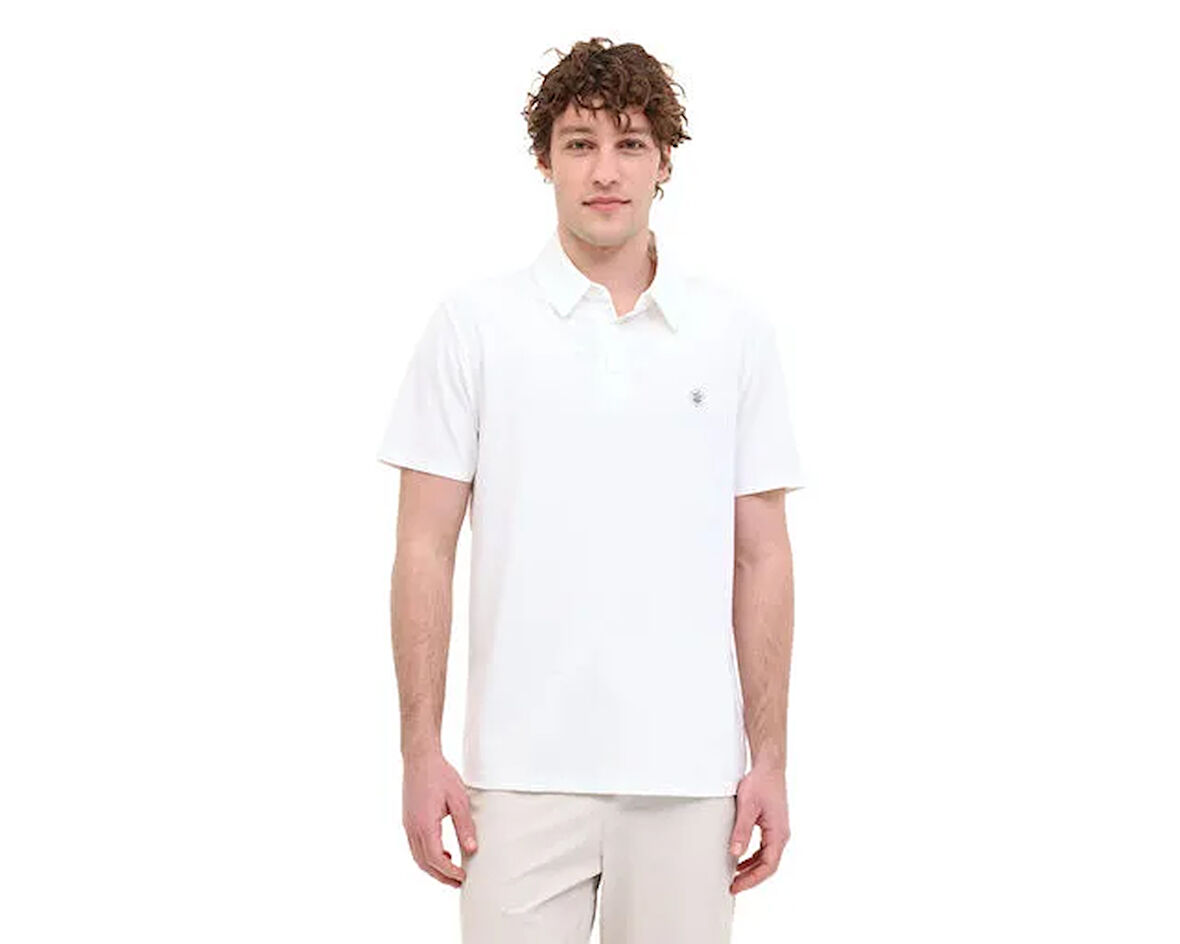 Lumberjack 5M Mb Girt 12P23001 5Fx Erkek Günlük Polo Yaka Tişört 101983480 Beyaz