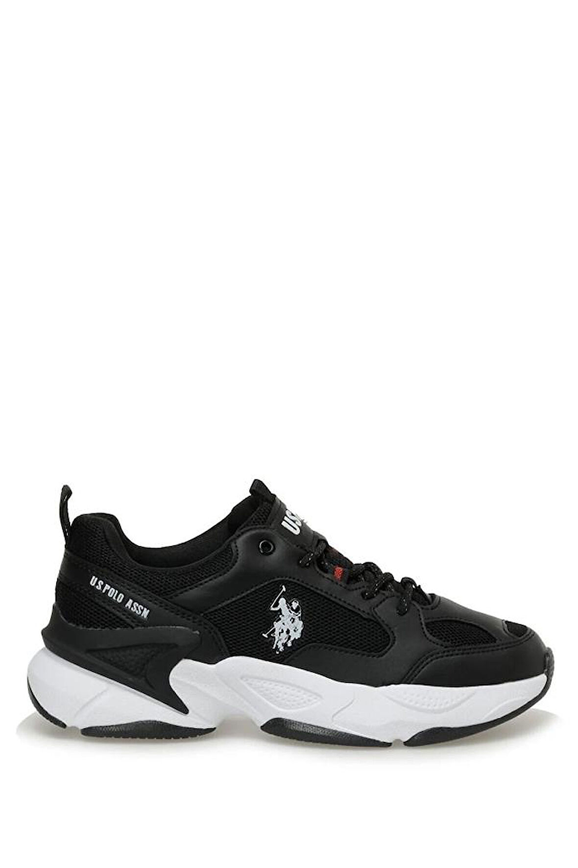 U.S. Polo Assn. MAYBE WMN 5FX 101947172 Kadın Spor Ayakkabı Siyah Beyaz 36-40 
