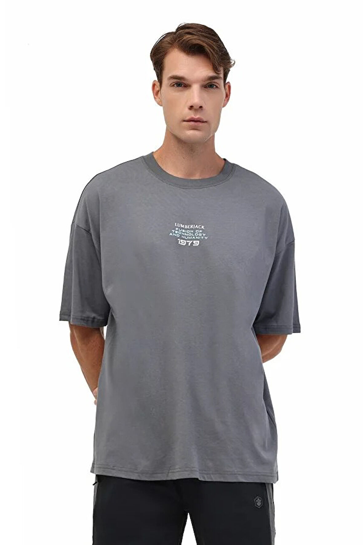 5MML HENRY 12FL-14 5FX Erkek Gri T-Shirt - 102007154