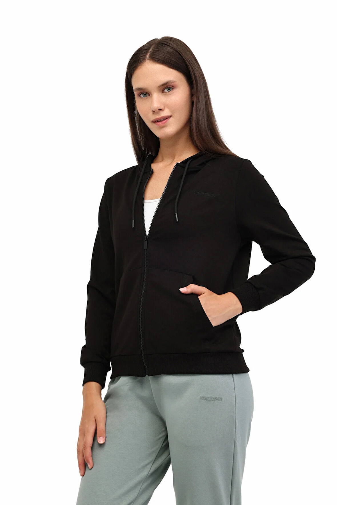 Lumberjack WB SN77 5PR Kadın Kapişonlu Tam Fermuarlı Sweat 102024675
