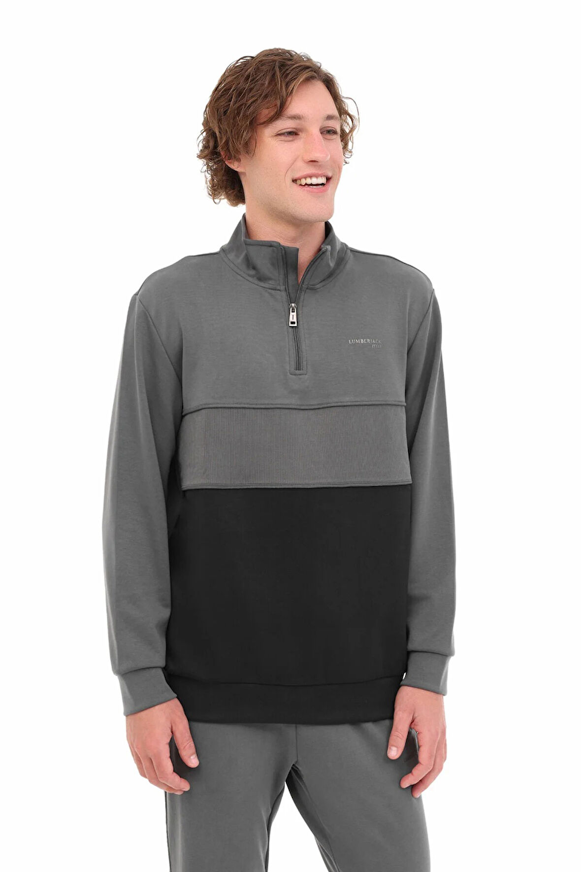 5W ML LUKA 16ITL815 5PR Erkek Koyu Gri Sweatshirt - 102024738