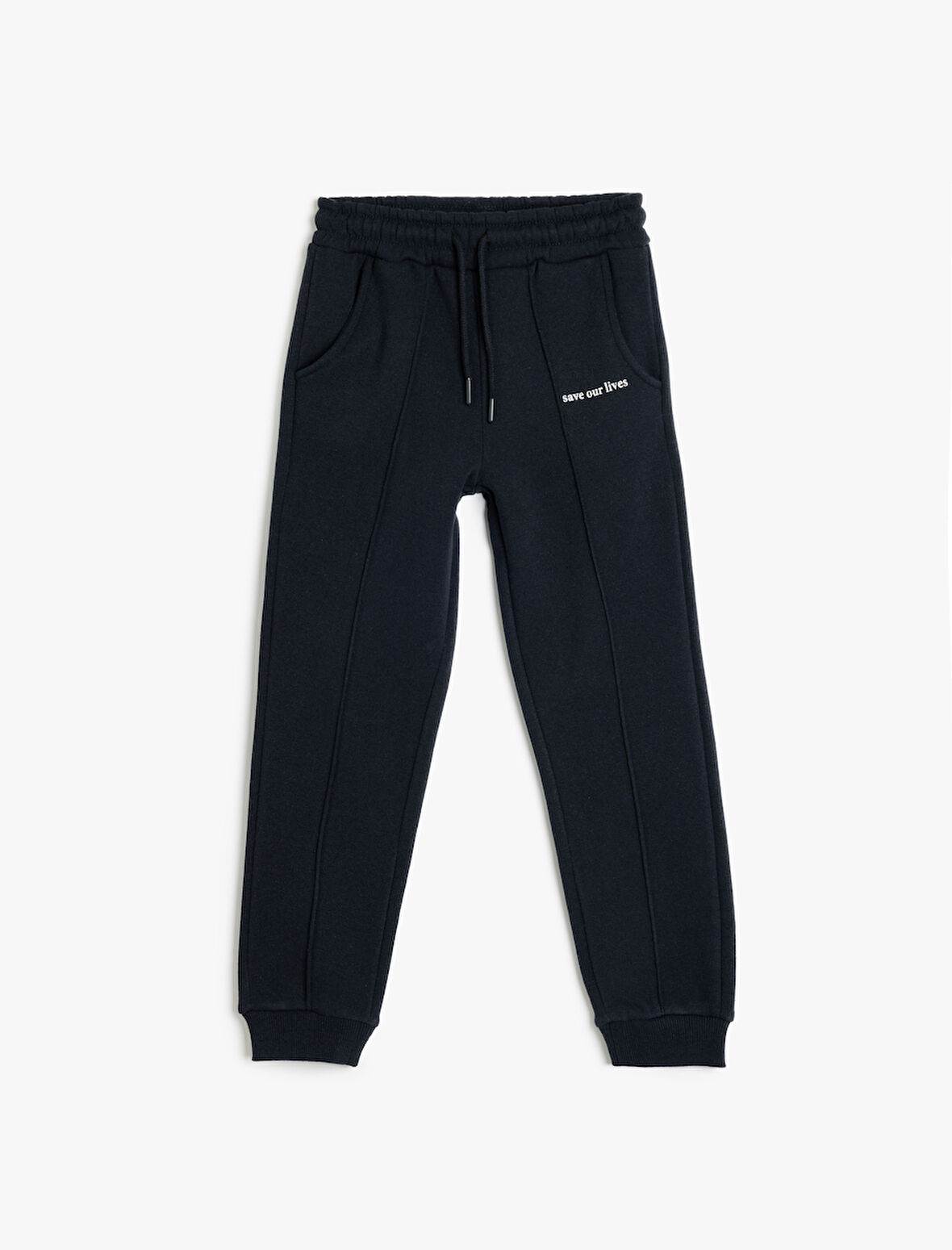 Jogger Eşofman Altı Beli Bağlamalı Cepli Şardonlu