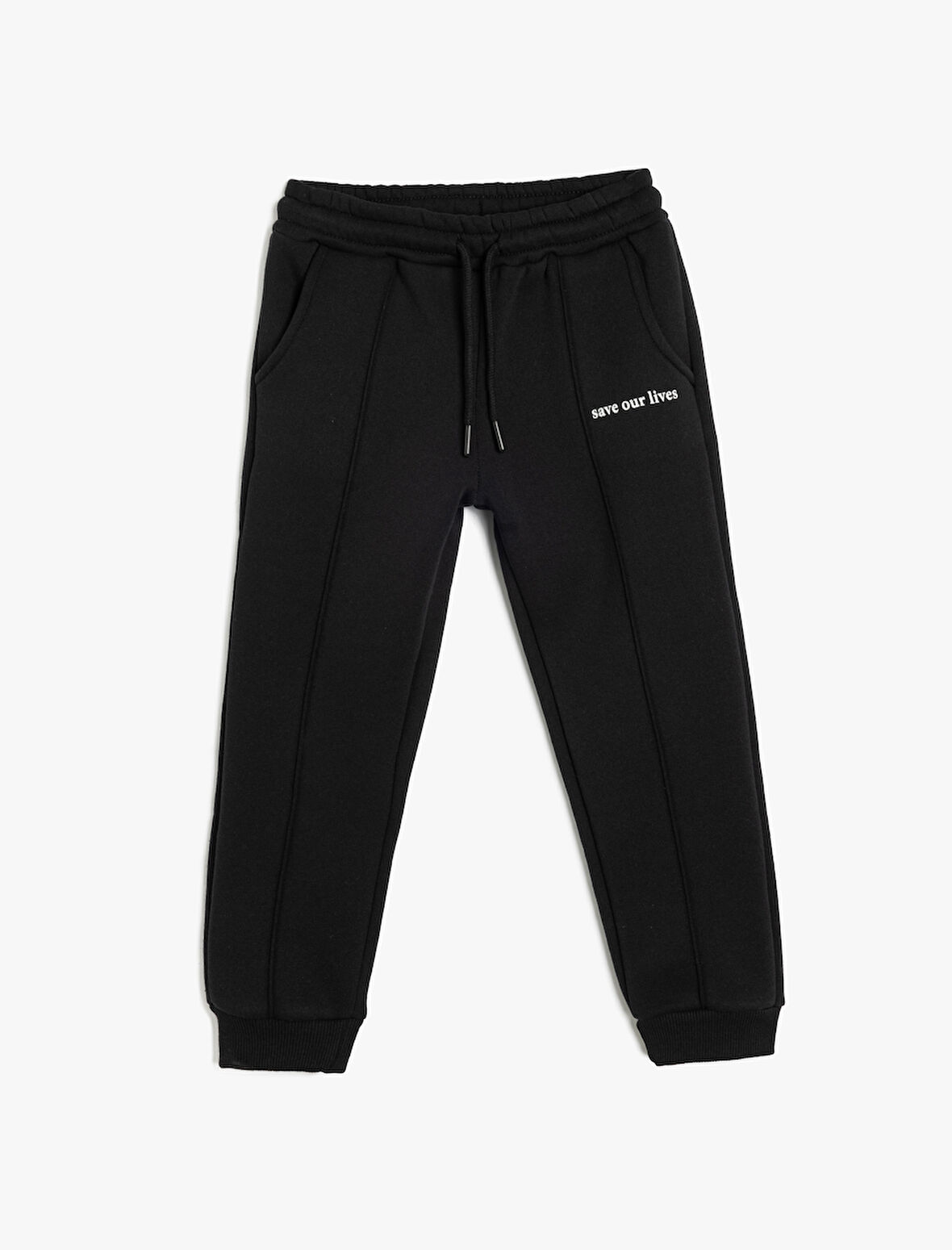 Jogger Eşofman Altı Beli Bağlamalı Cepli Şardonlu