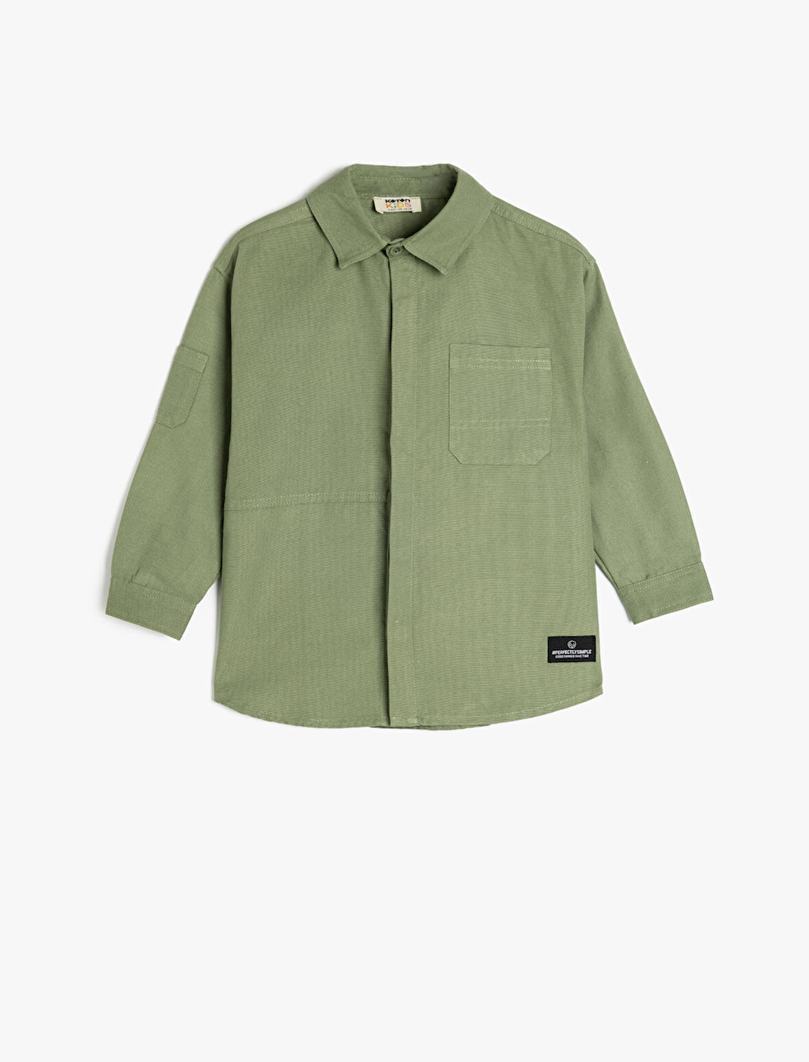 Tek Cepli Uzun Kollu Pamuklu Gömlek Ceket