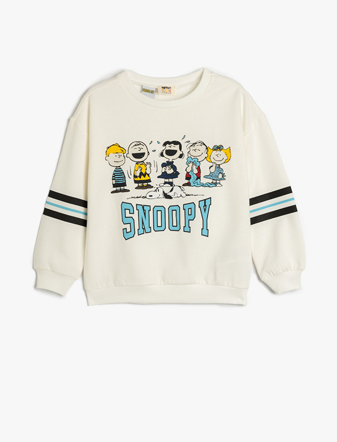 Sweatshirt Snoopy Baskılı Lisanslı Uzun Kollu Bisiklet Yaka Şardonlu