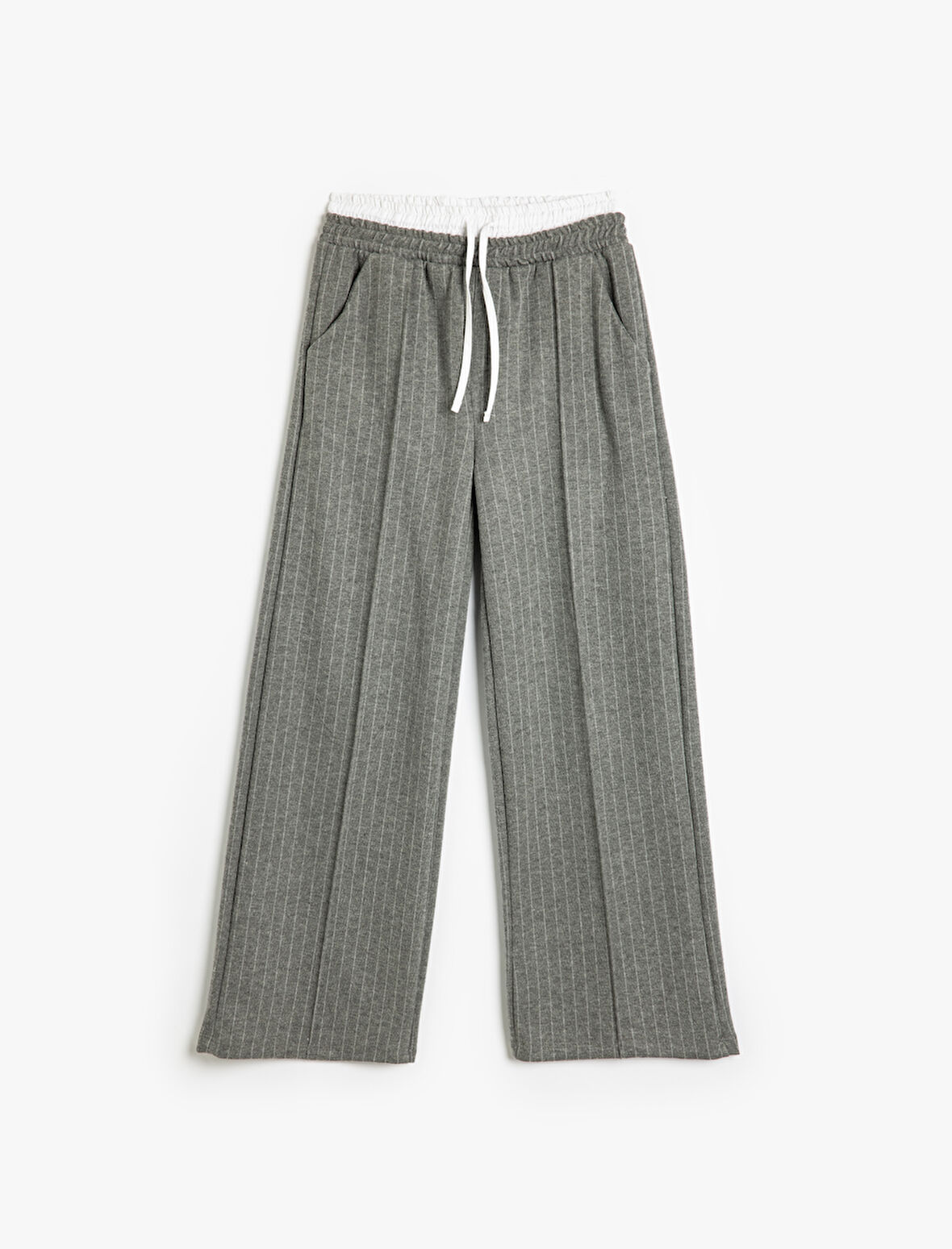 Basic Bol Paça Pantolon Cepli Çift Bel Detaylı