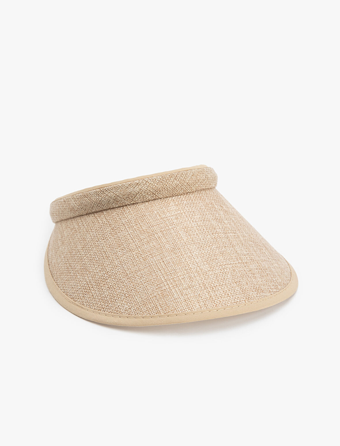 Geniş Kenarlı Hasır Vizör Şapka 