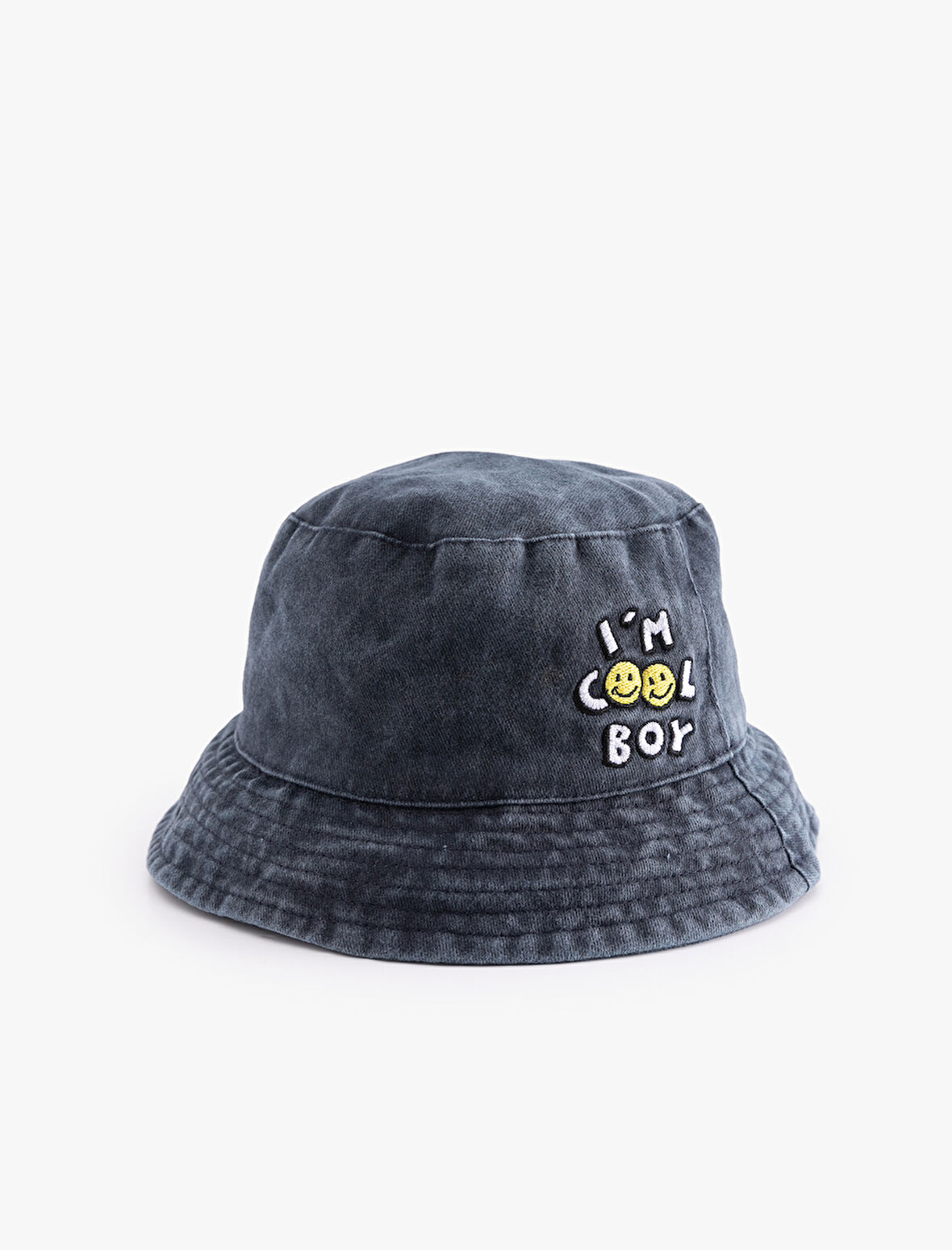 Pamuklu Nakış Detaylı Bucket Şapka