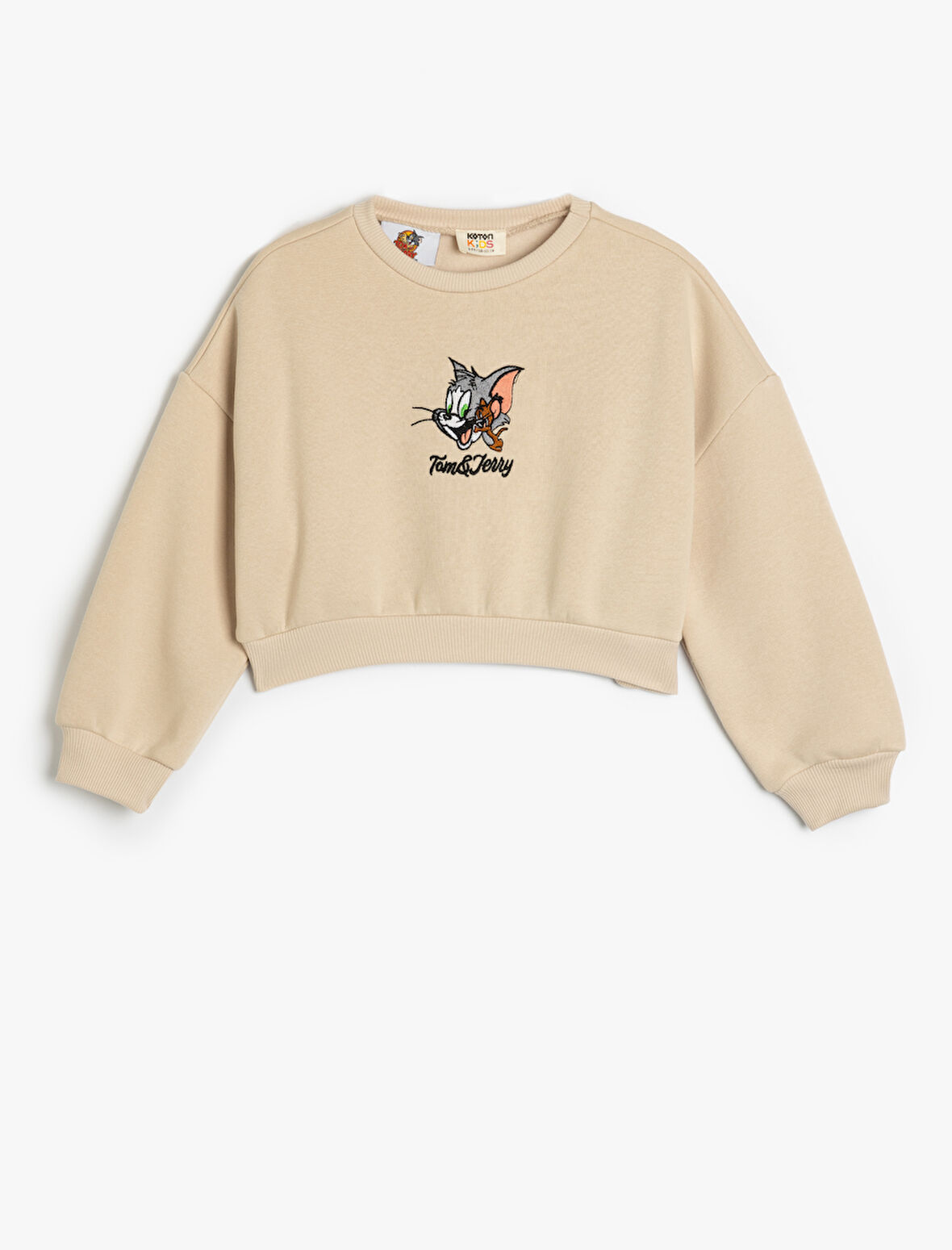 Tom ve Jerry Sweat Lisanslı Bisiklet Yaka Uzun Kollu 